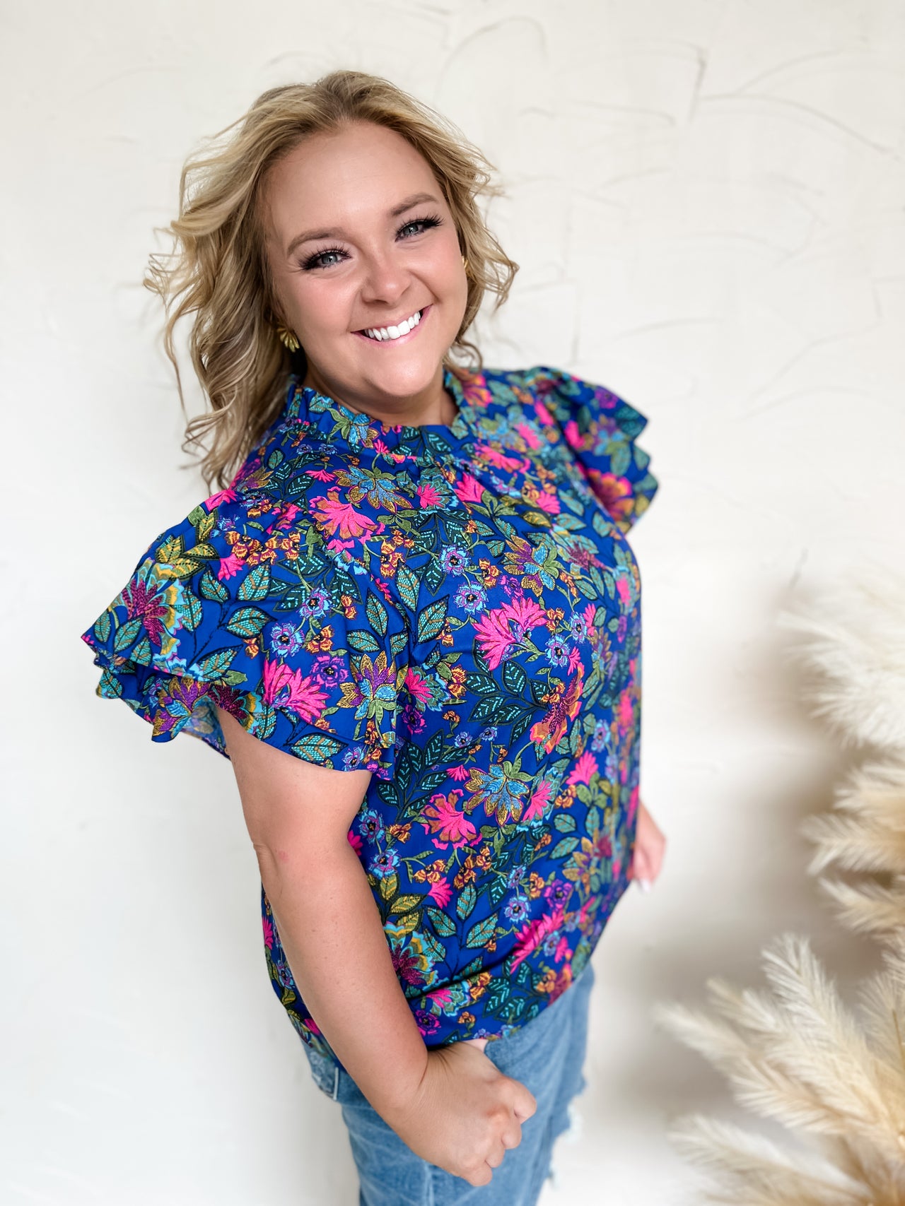 Daily Impulse Floral Ruffle Top