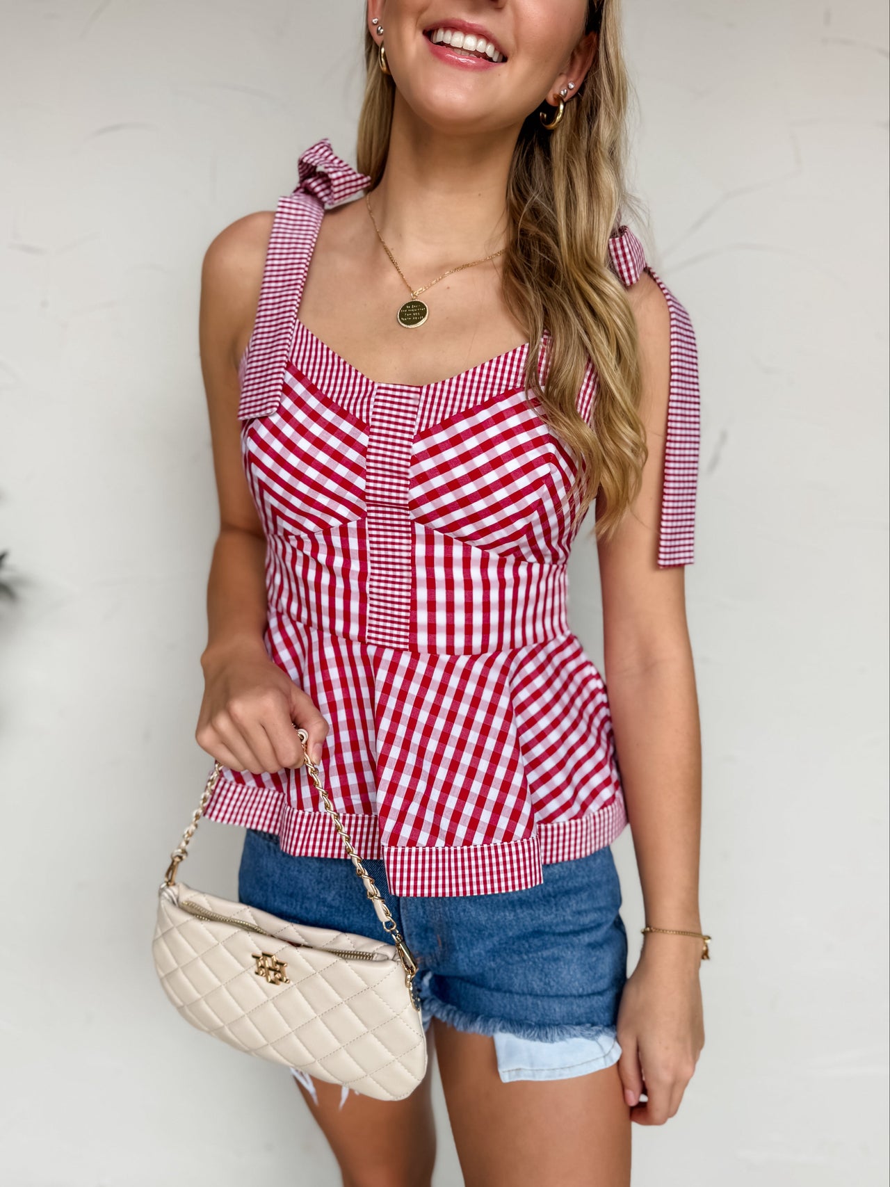 So Worth It Red V Neck Top