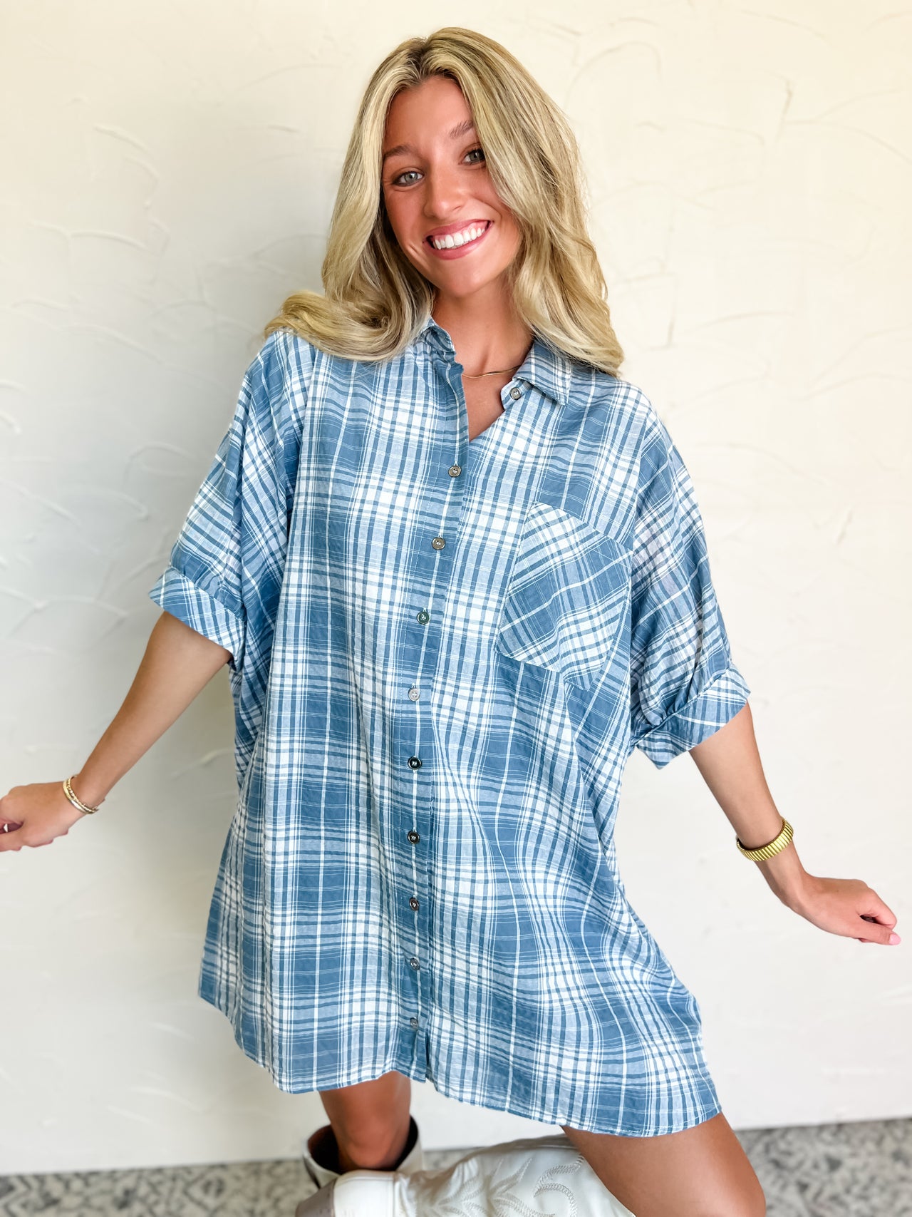 Whole New Perspective Plaid Dress