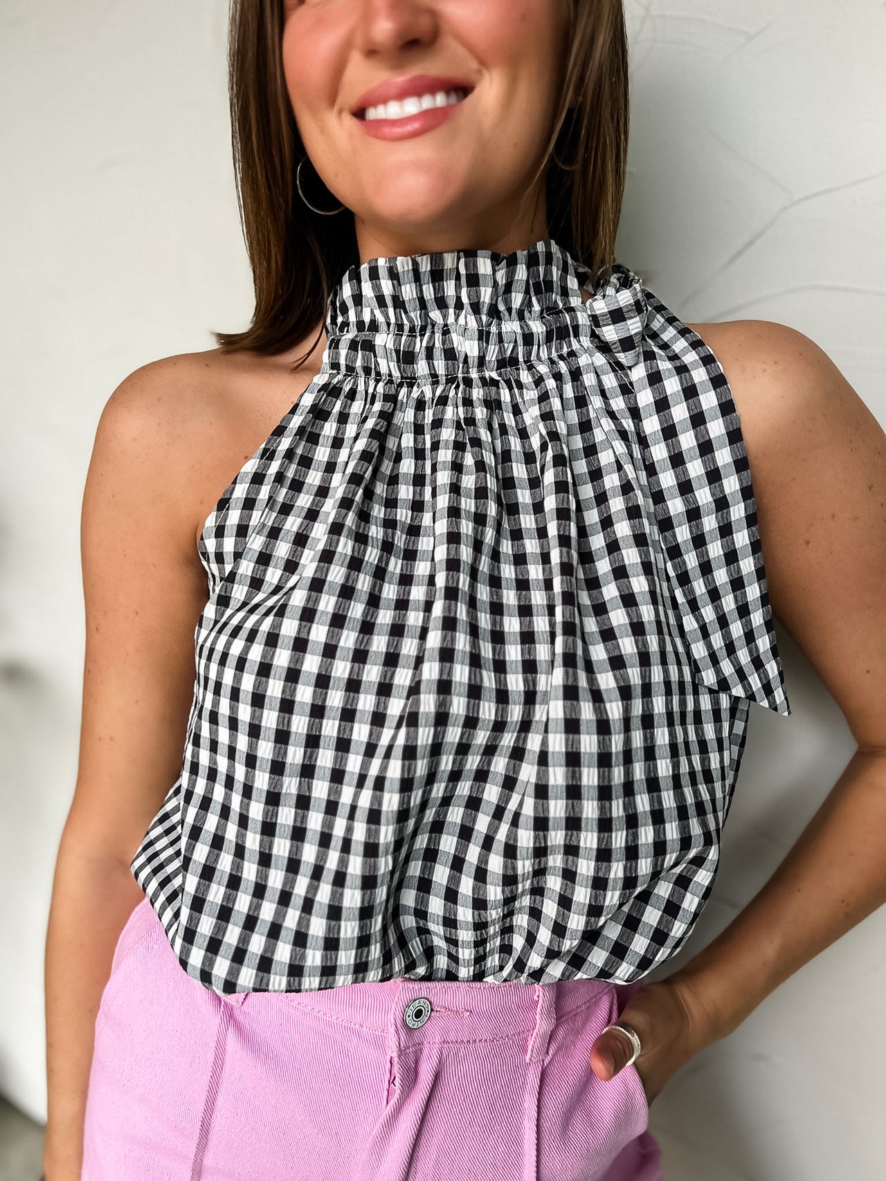 Stride In Style High Neck Black Top