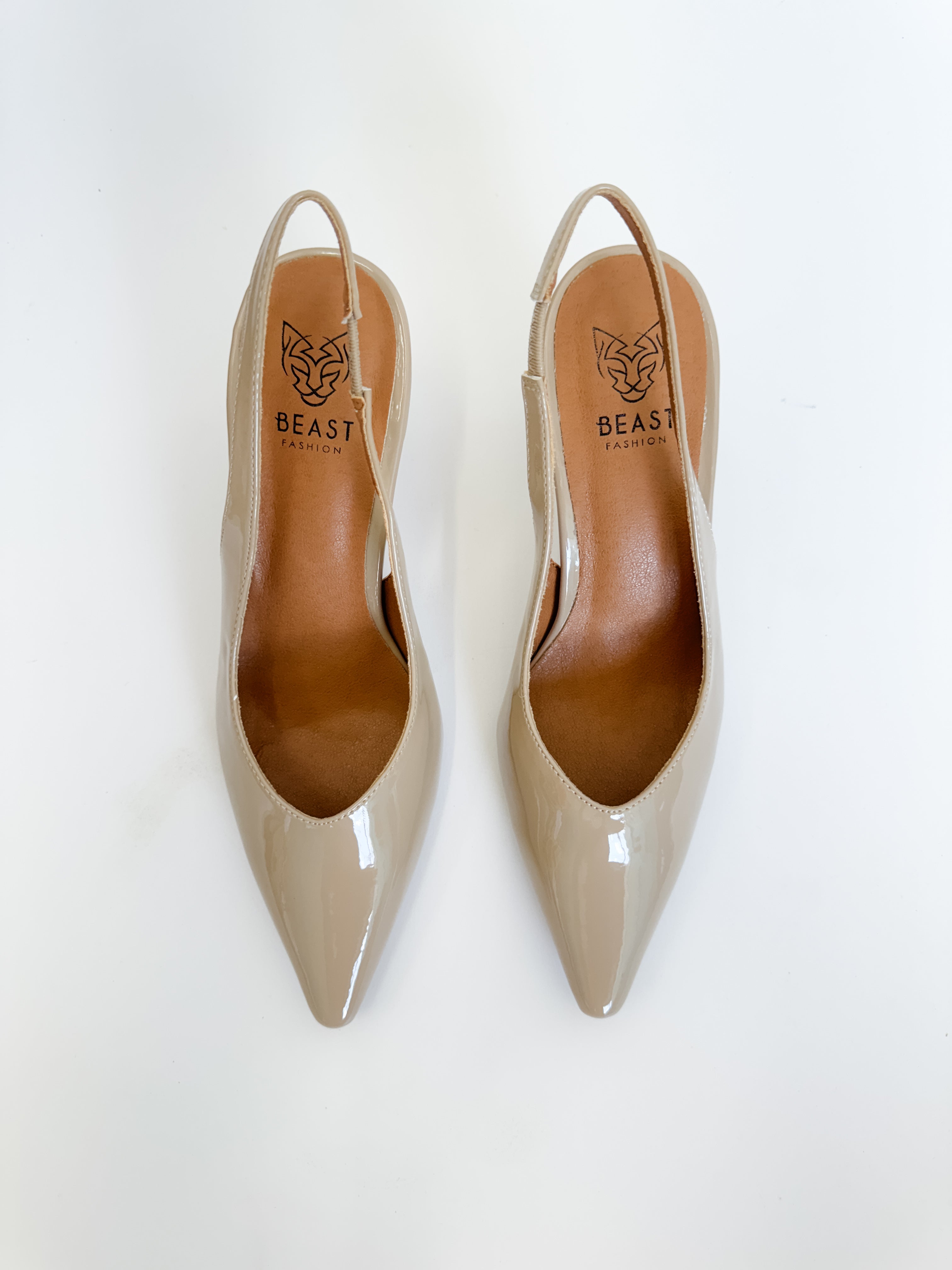 Trinee Slingback Heels Nude 8.5