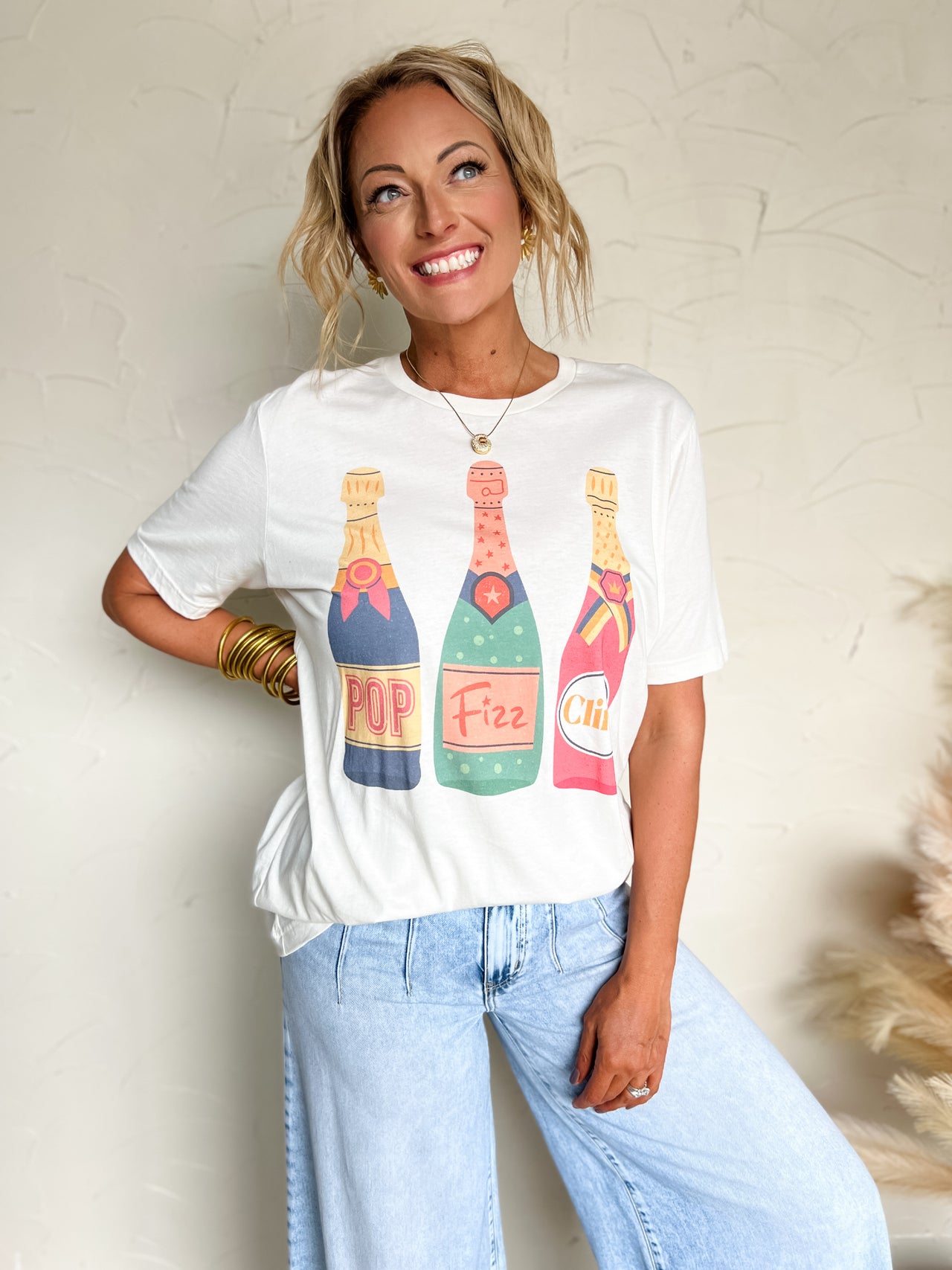 Pop, Fizz, Clink Champagne Oversized Tee