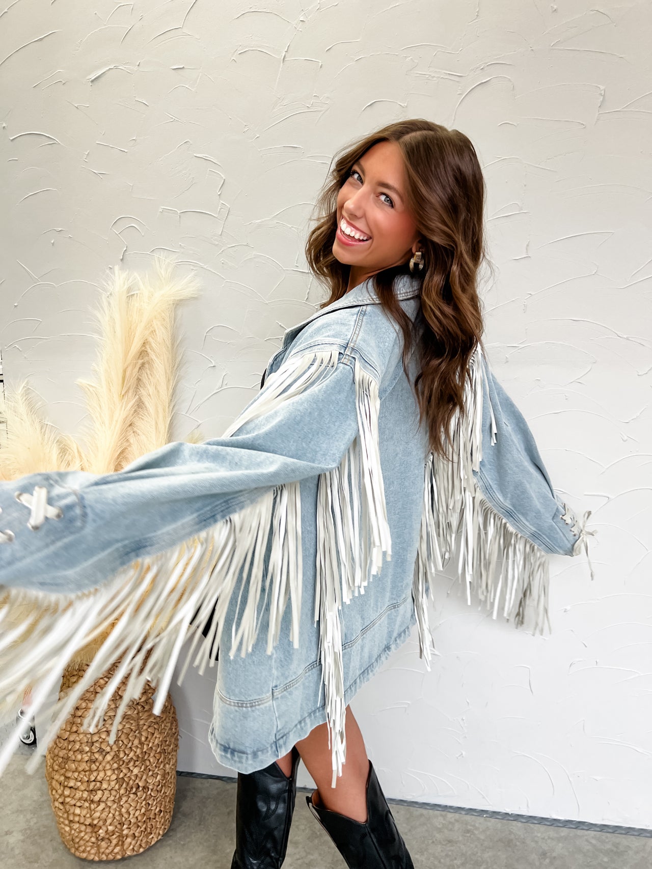 Fit As A Fiddle Fringed Denim Jacket