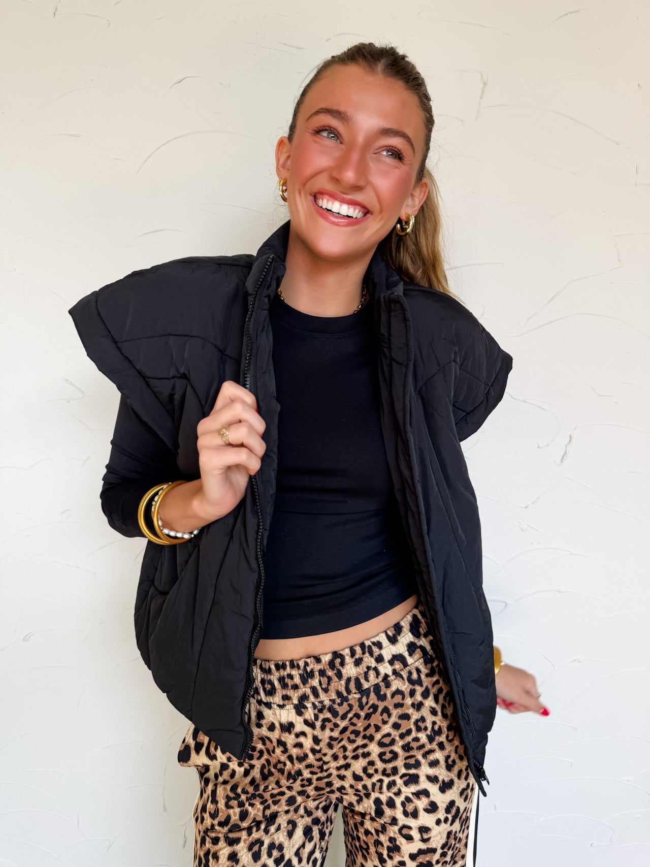 Series Of Dreams Cropped Long Sleeve- Black