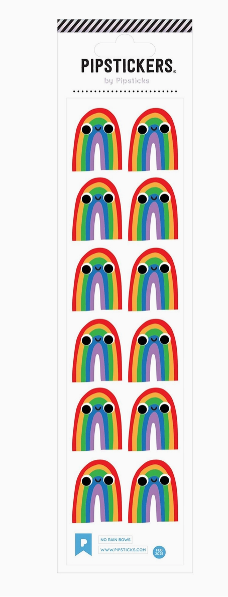 No Rain Bows Stickers