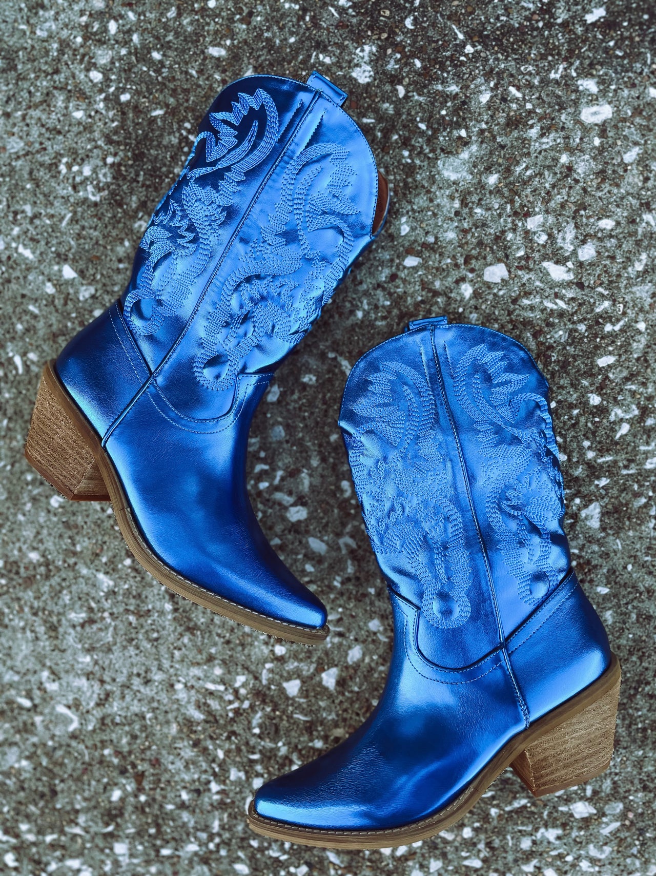 Adela Western Boot- Blue