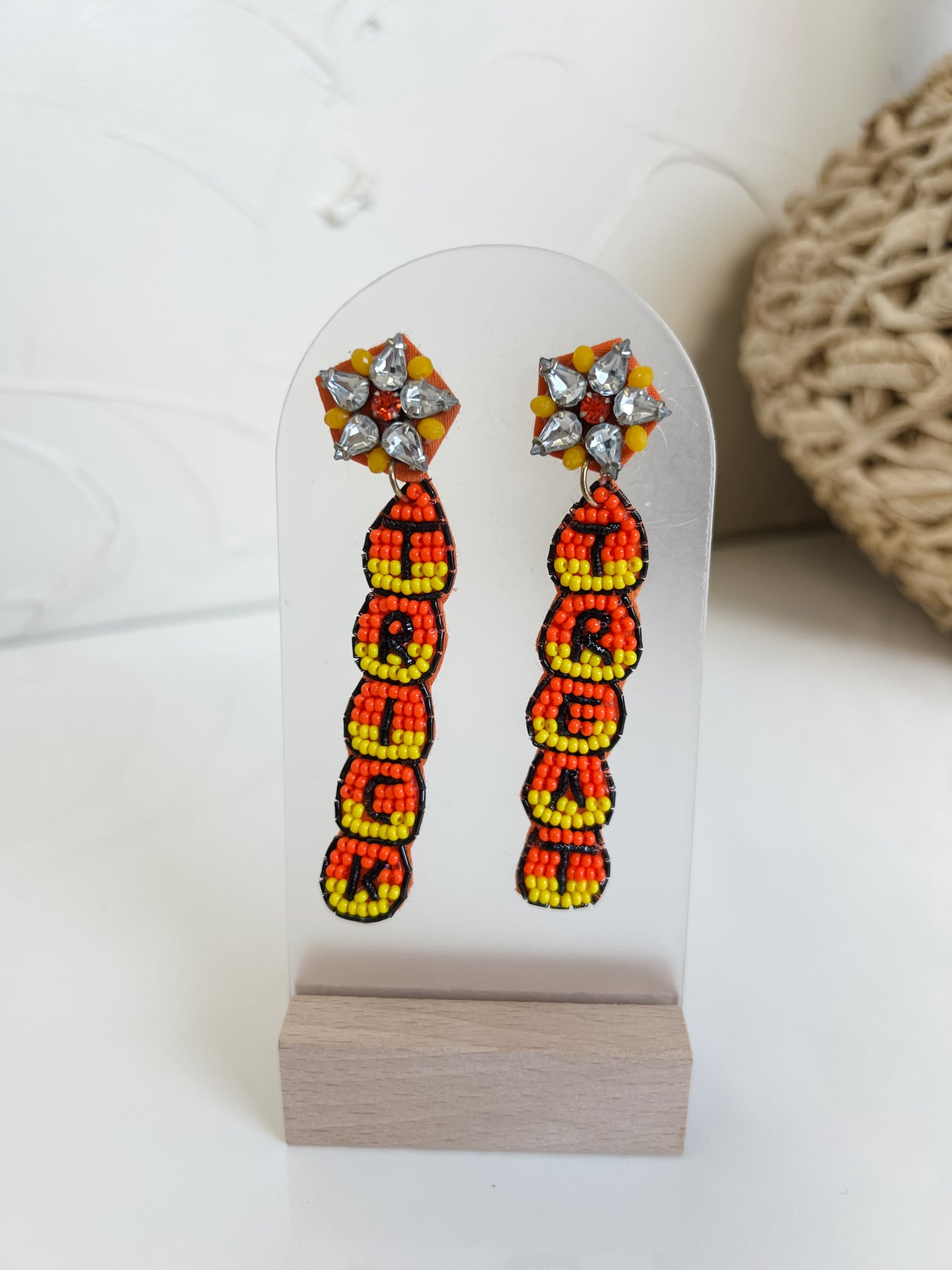 Trick or Treat Beaded Drop Earring