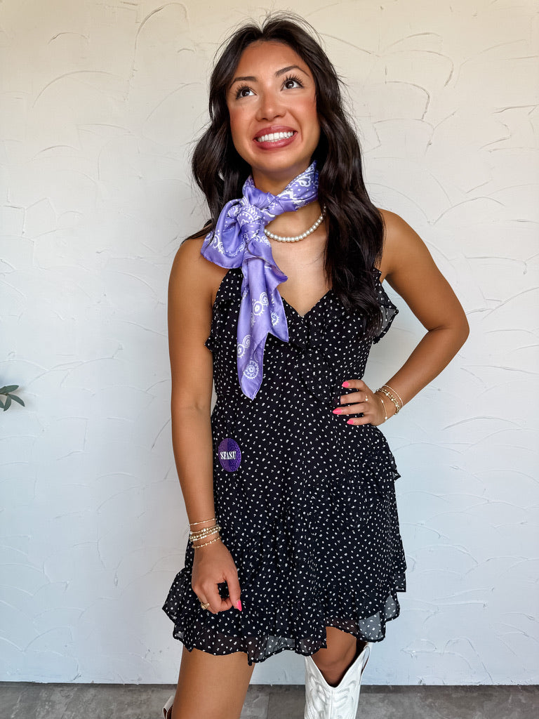 I've Got Moves Ruffle Dot Mini Dress