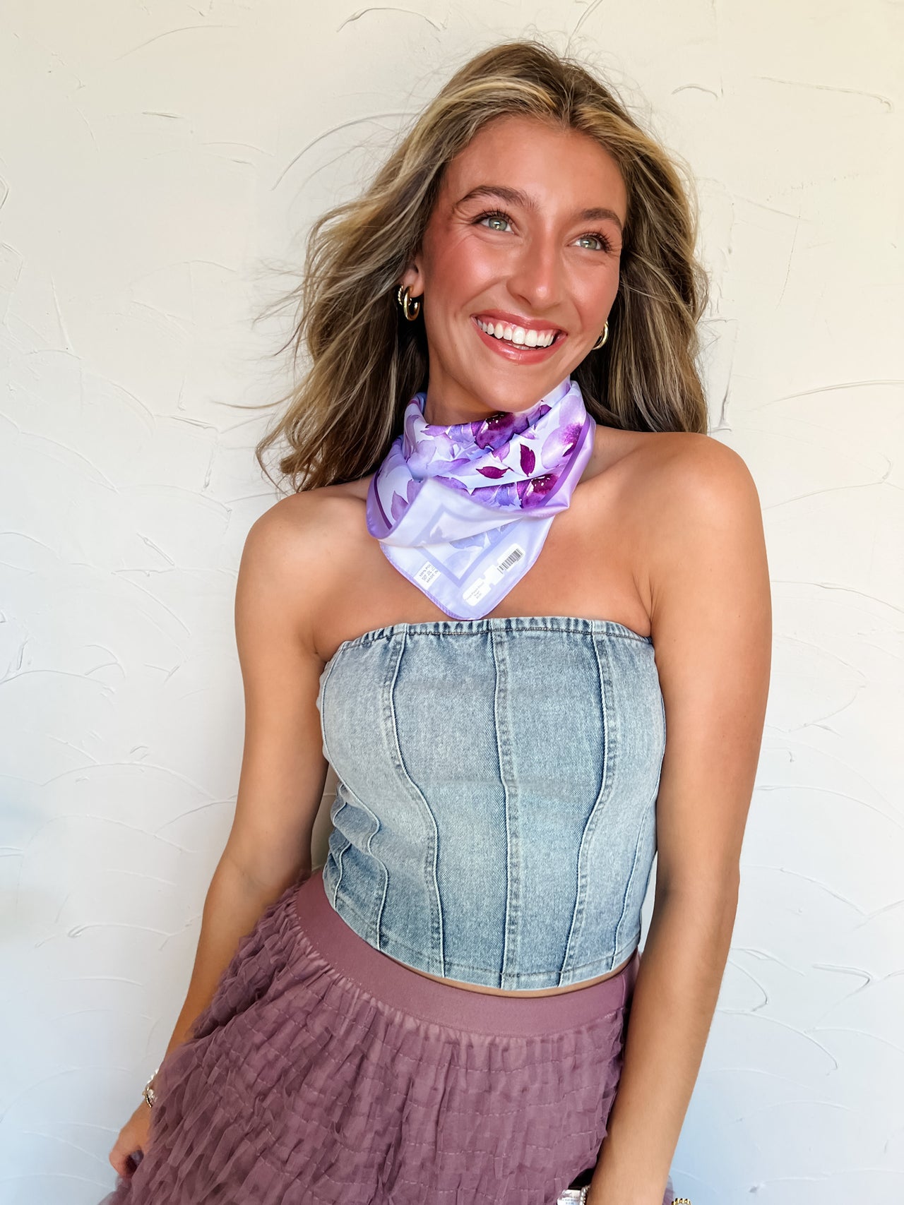 Denim Darling Strapless Corset Top