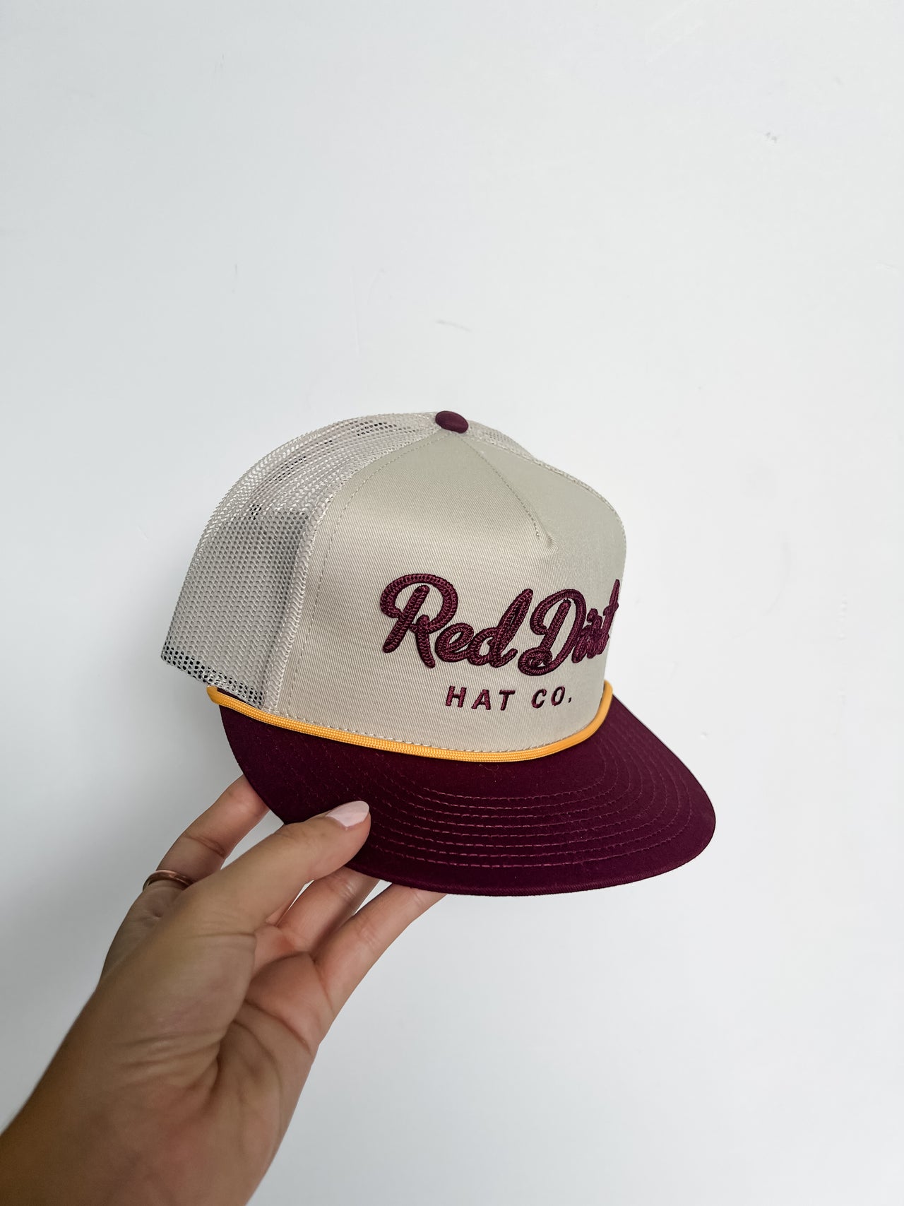 Cowboy Roy Hat- Maroon/Khaki