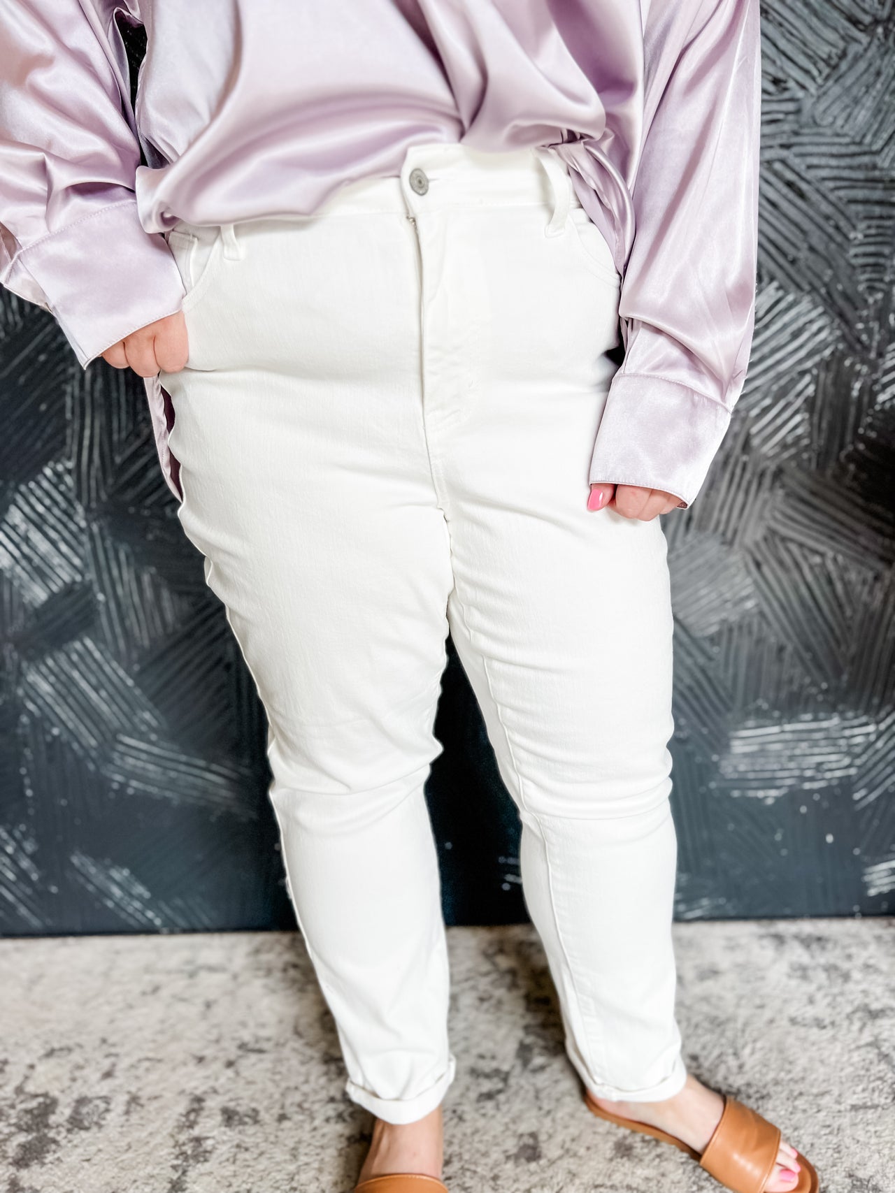 Too Pure White Capri Jeans