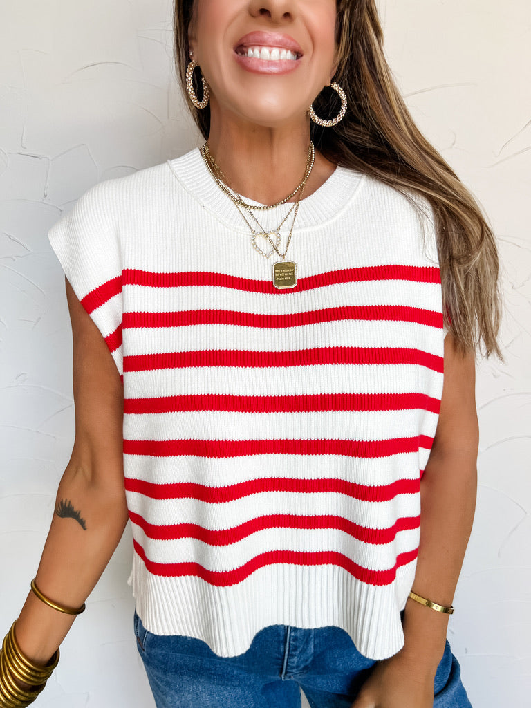 Here For The Moment Crew Neck Sweater- Ruby