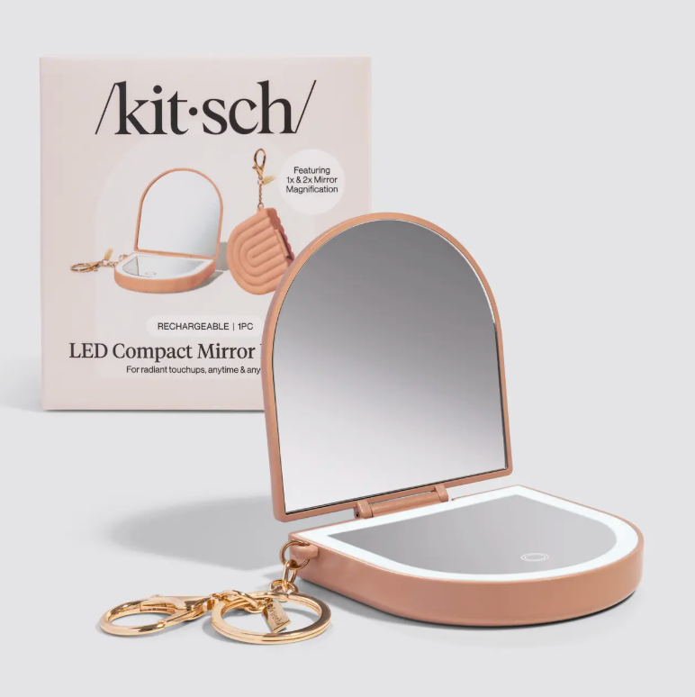 Terracotta Compact Mirror Keychain