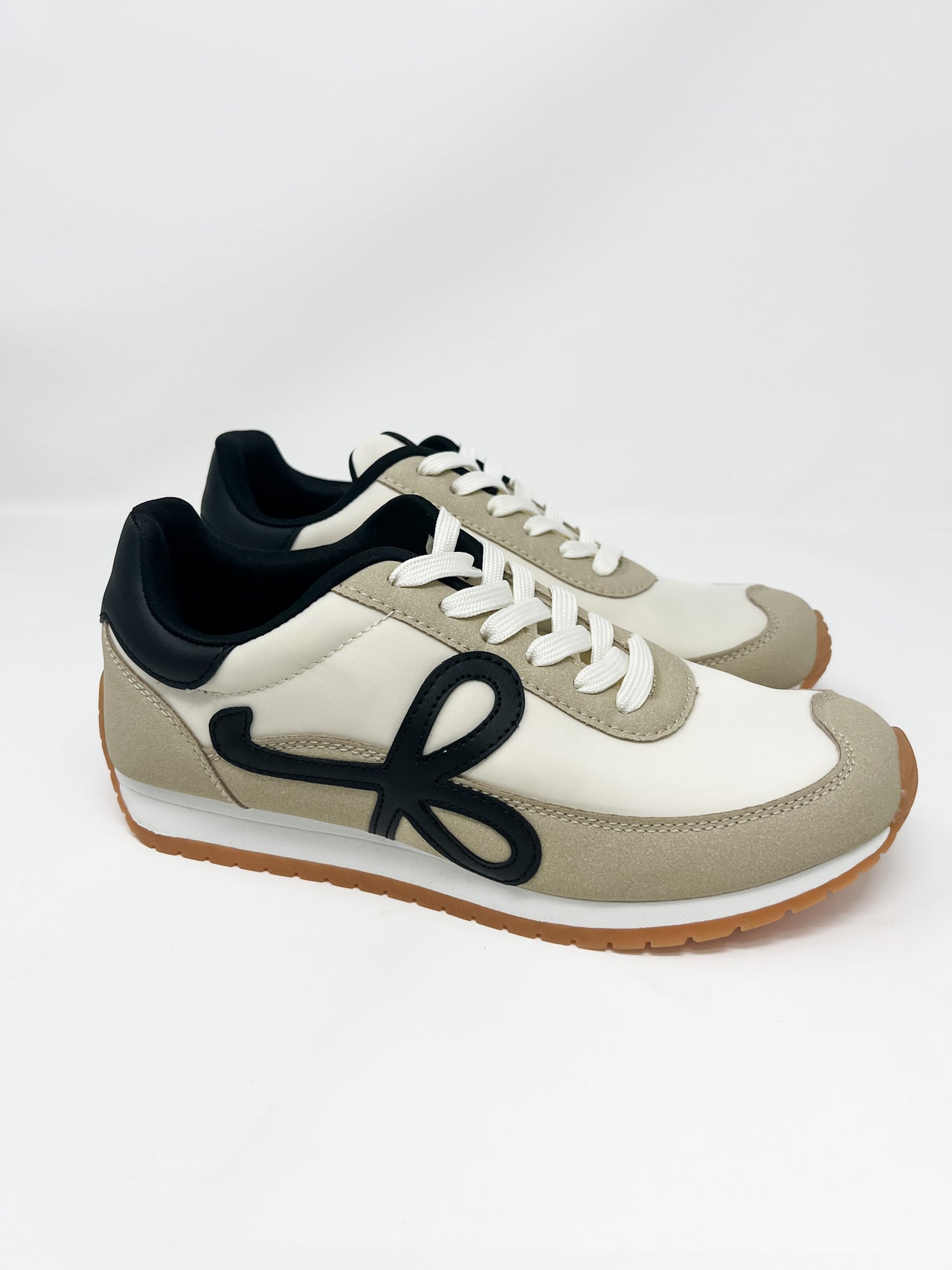 Bella Trainer Sneakers- Taupe/Black