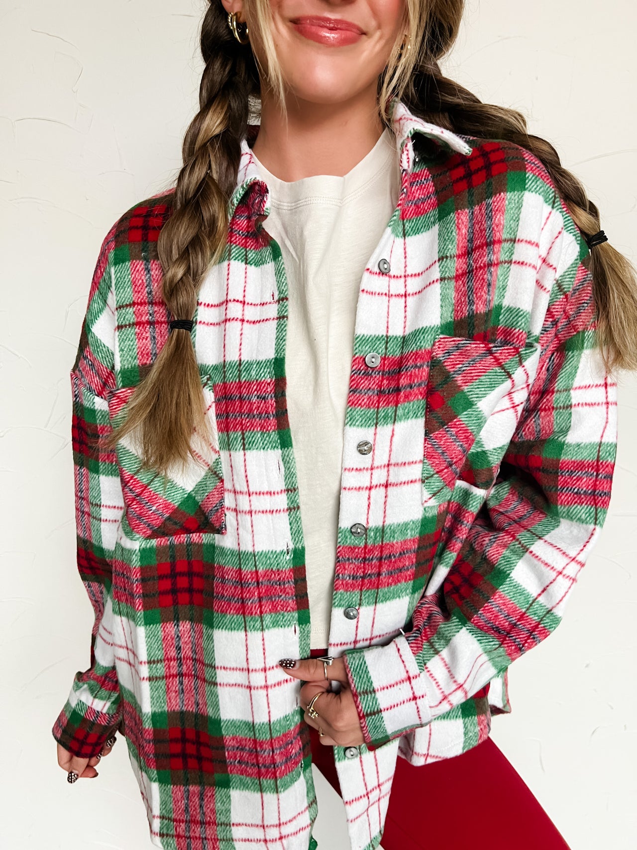 For The Holidays Plaid Shacket