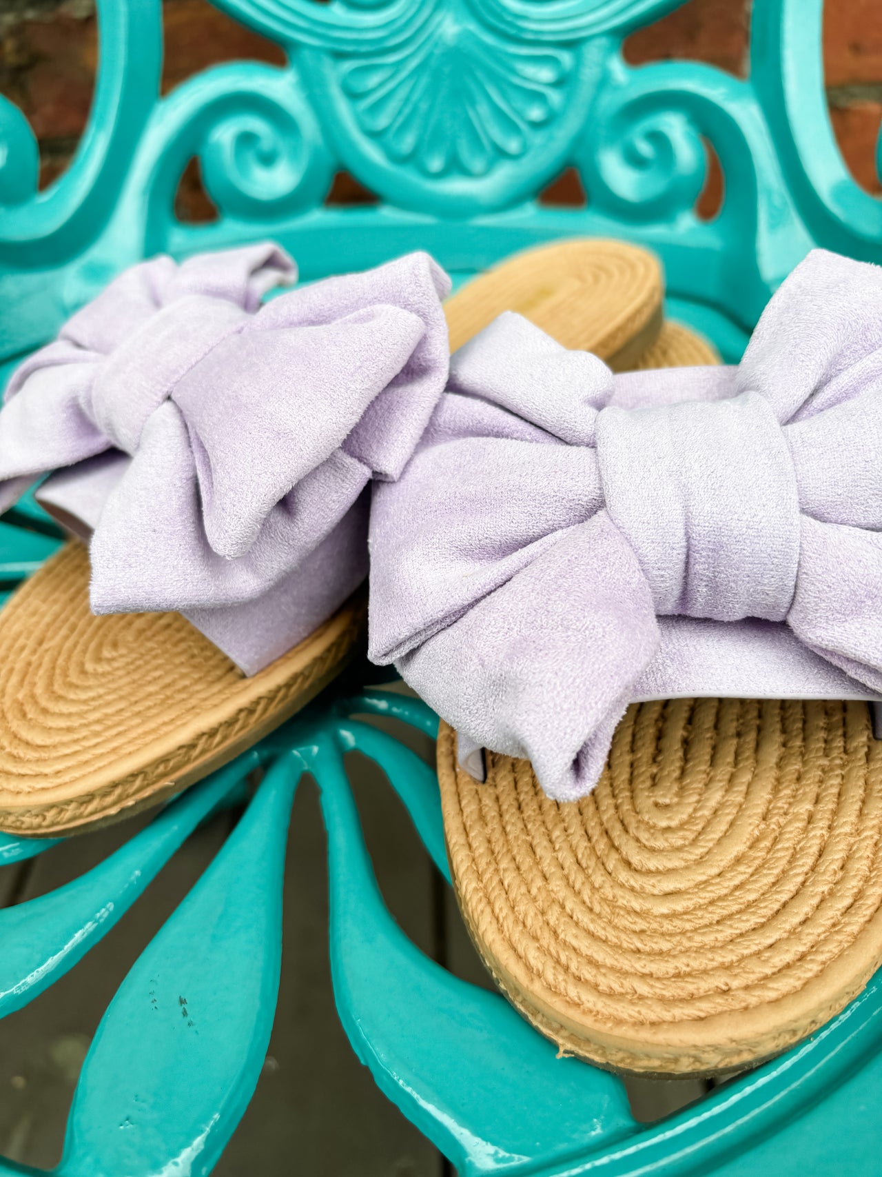 Athena Bow Sandals- Lavender