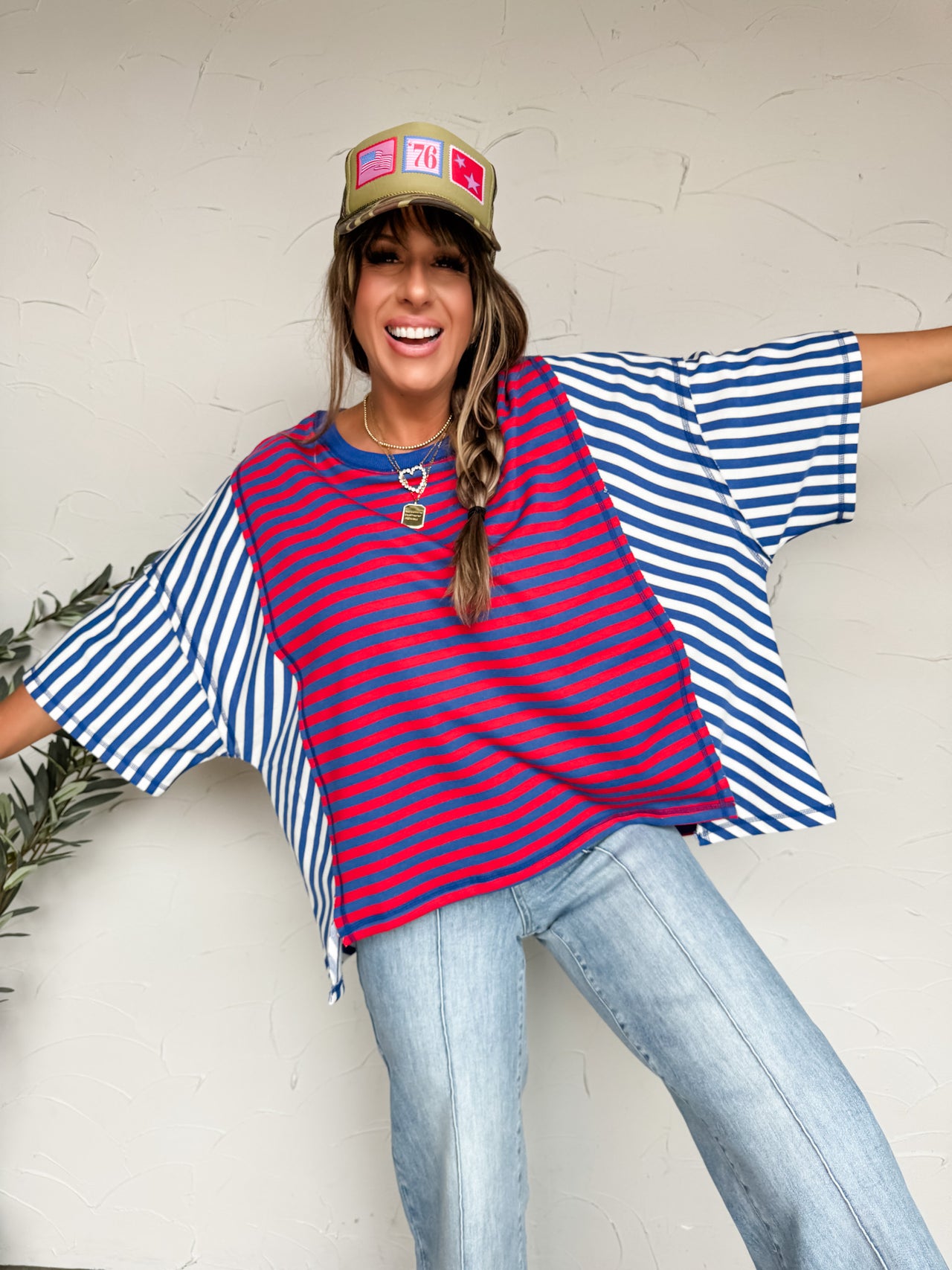 Bring On The Fun Stripe Colorblock Top
