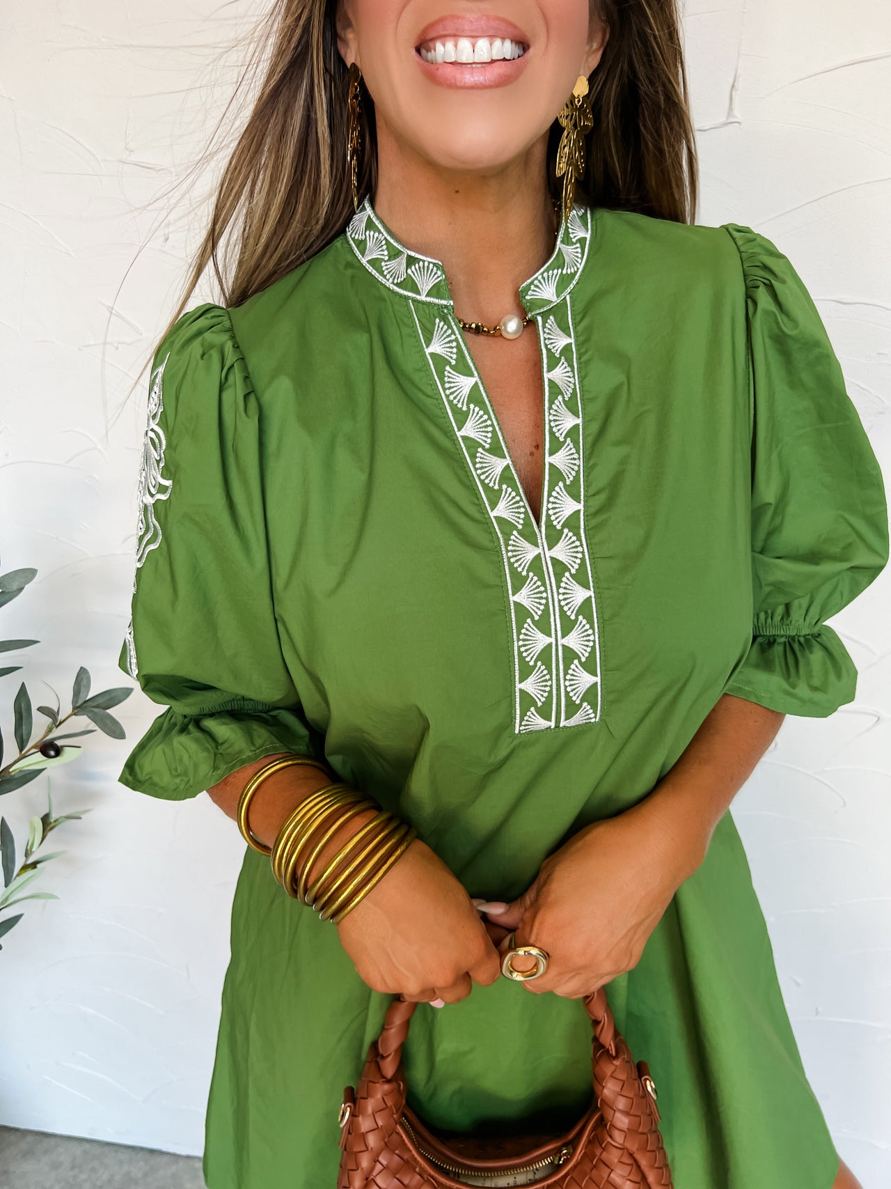 Unforgettable Look Embroidered Sleeve Dress