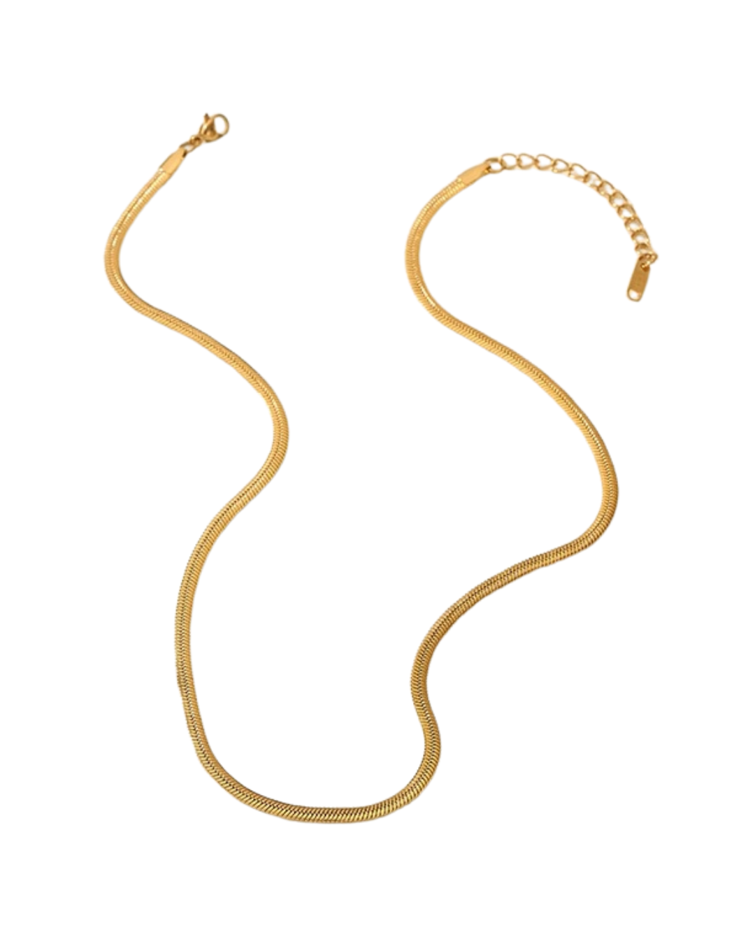 Herringbone Gold Simple Stainless Steel Necklace