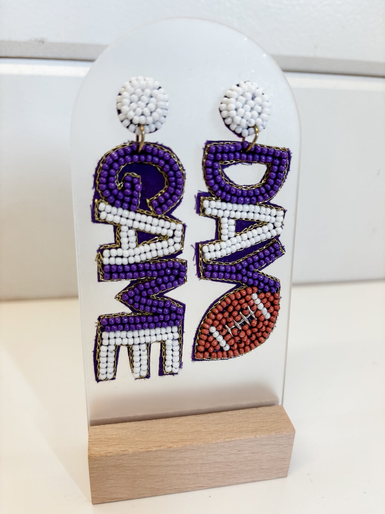 Beaded Game Day Earrings