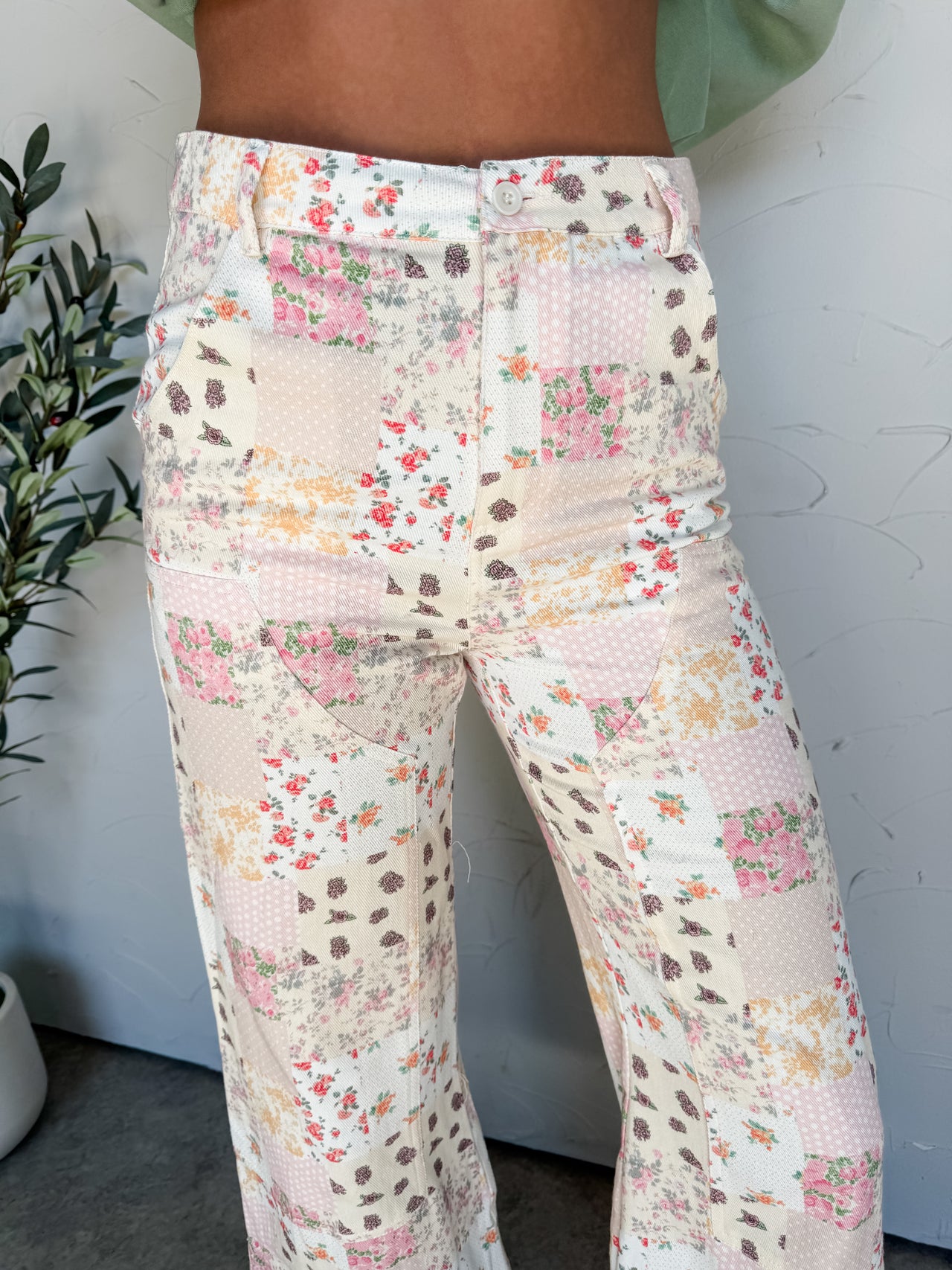 Sweet As Ever Vintage Floral Patchwork Pants