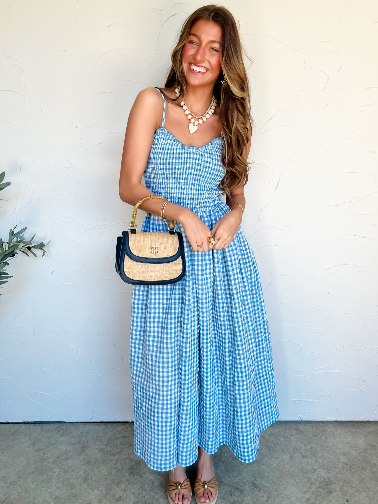 Face The Day Midi Dress- Blue