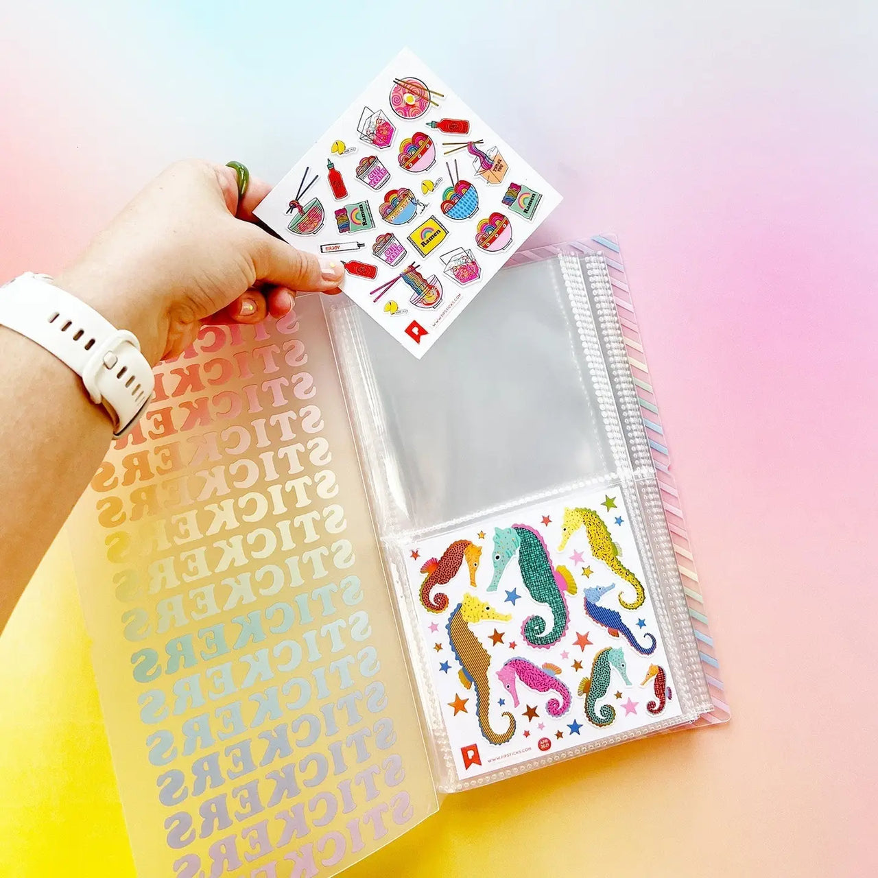 Colorful Stickers Pocket Sticker Keeper