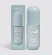 Kit-sch Beachy Gelato hair perfume bottle and packaging on a light gray background