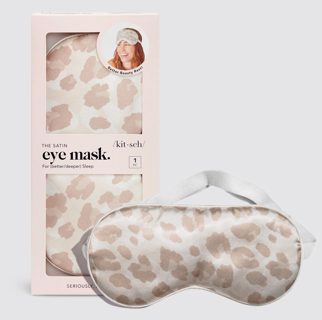 Satin Sleep Eye Mask- Leopard