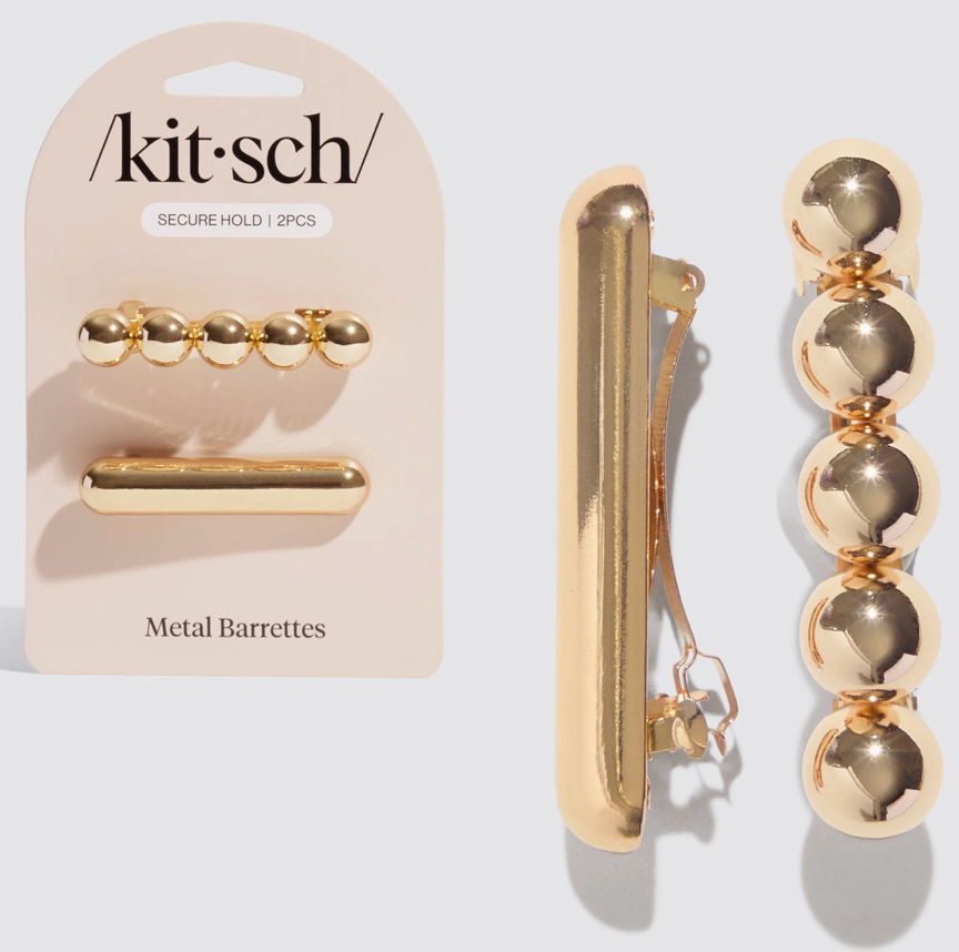 Gold Metal Barrettes