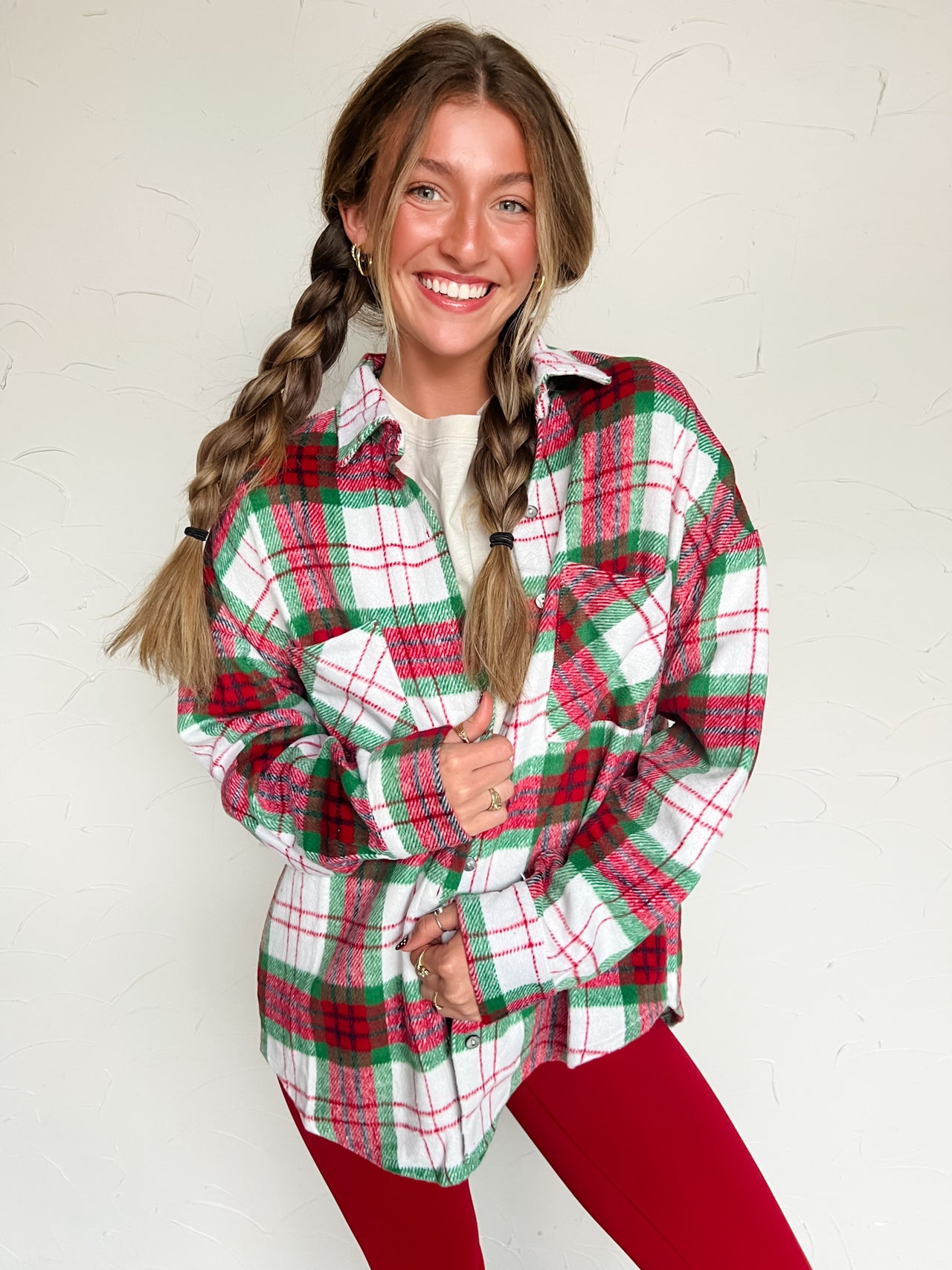 For The Holidays Plaid Shacket