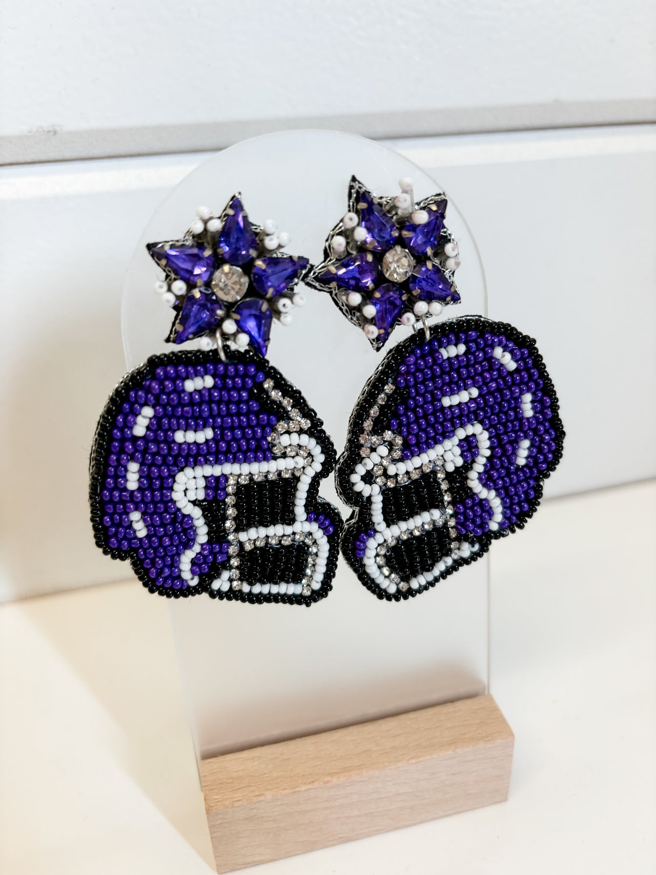 Stars & Helmets Beaded Earrings