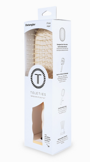Teleties detangler brush for fine hair on a white background