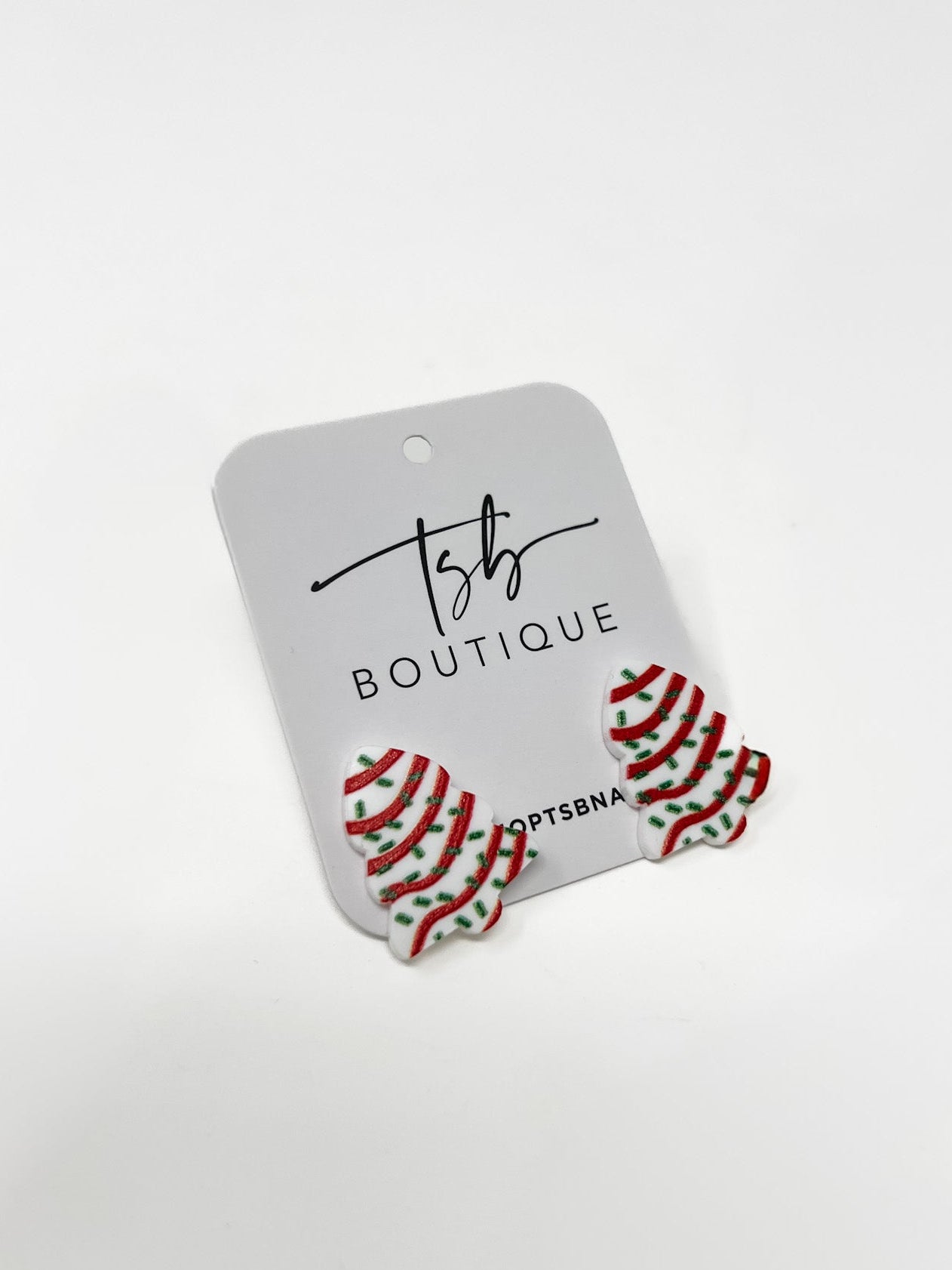 Christmas Tree Cake Earrings