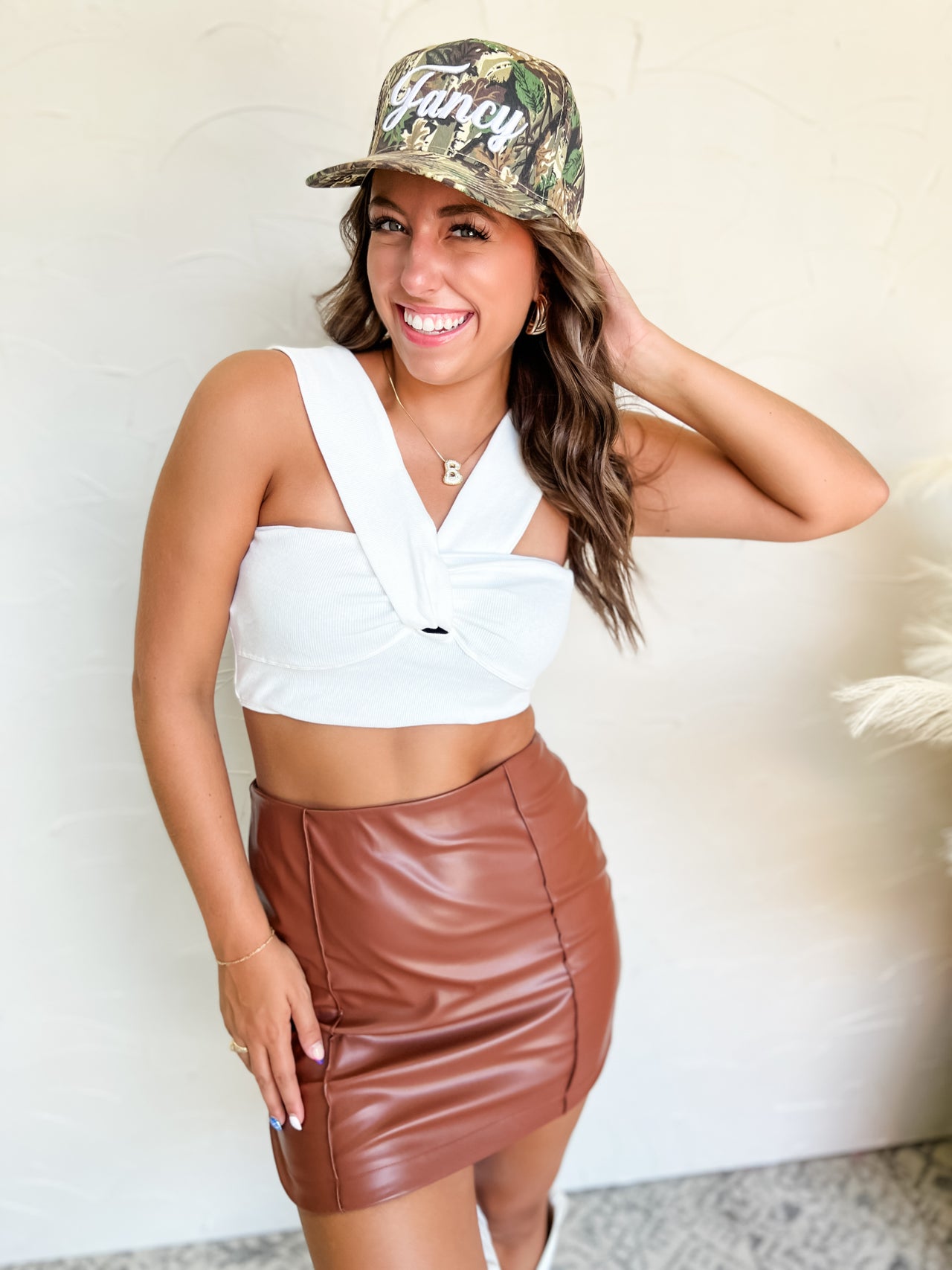 Blessed and Obsessed Wide Strap Ribbed Crop Top