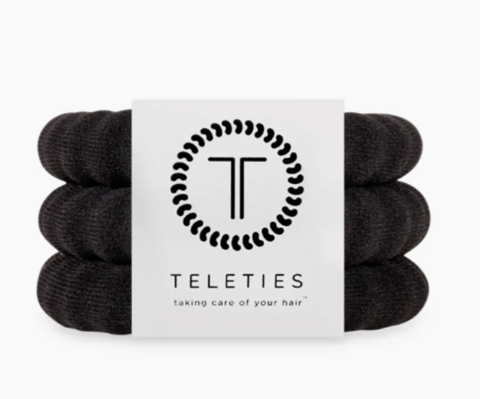 Large Nylon Hair Ties- Jet Black