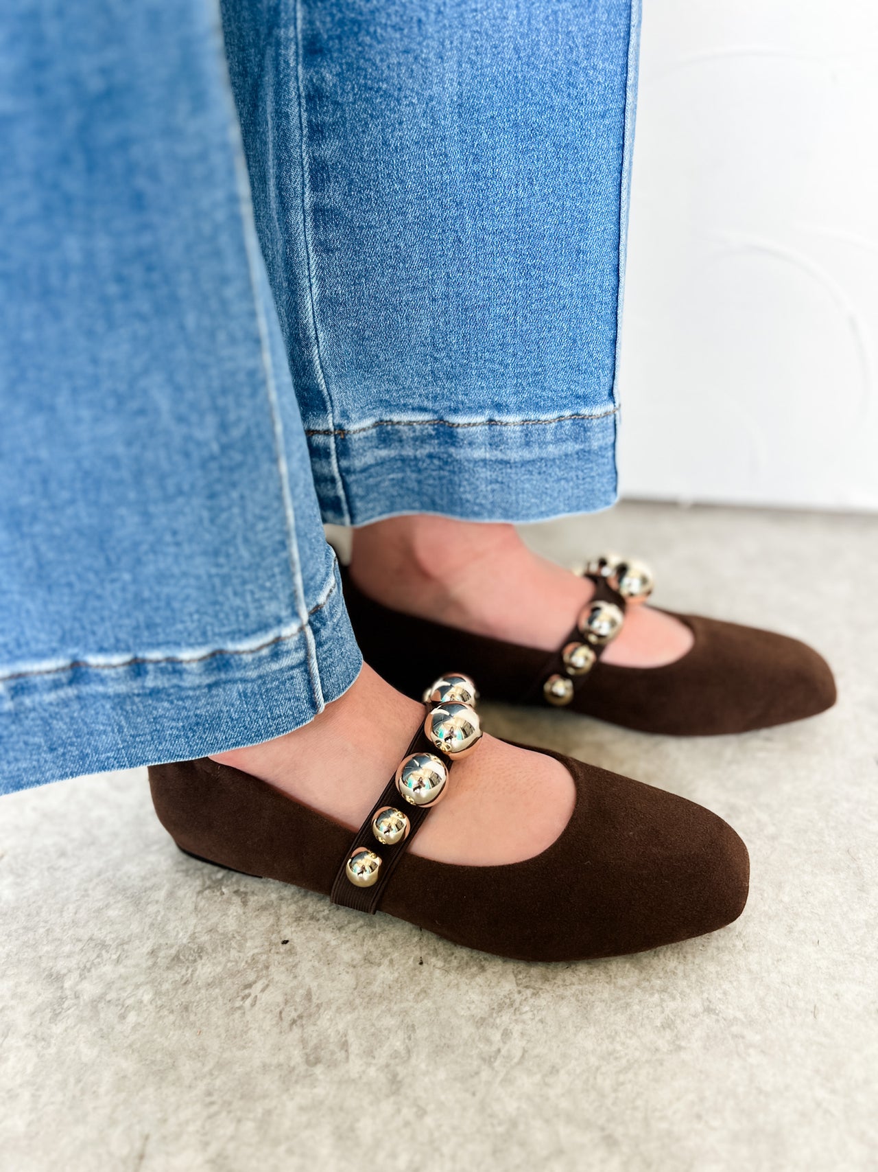 Mary Jane Ballet Flats- Chocolate