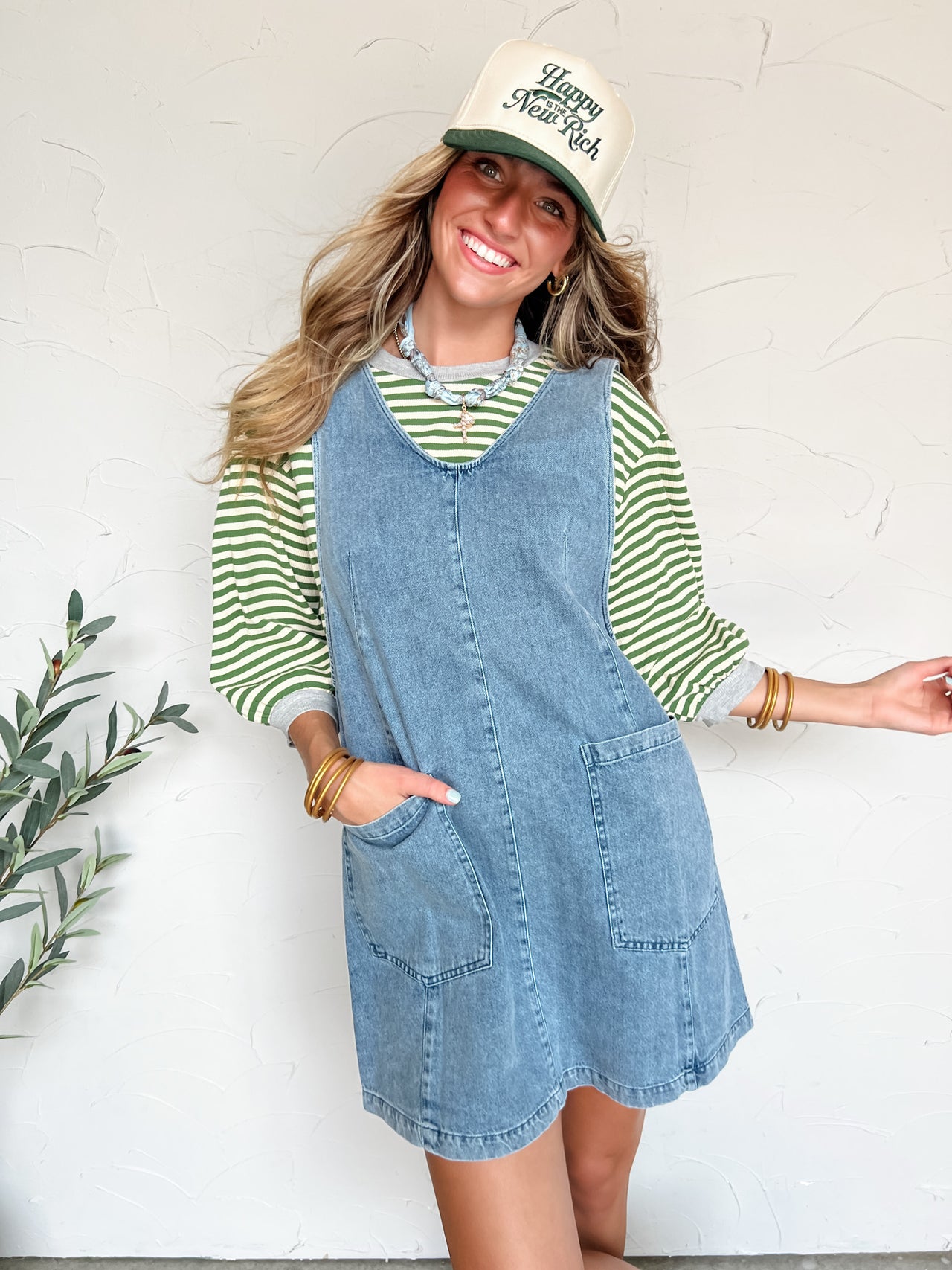 Feeling Fresh Denim Buckle Dress