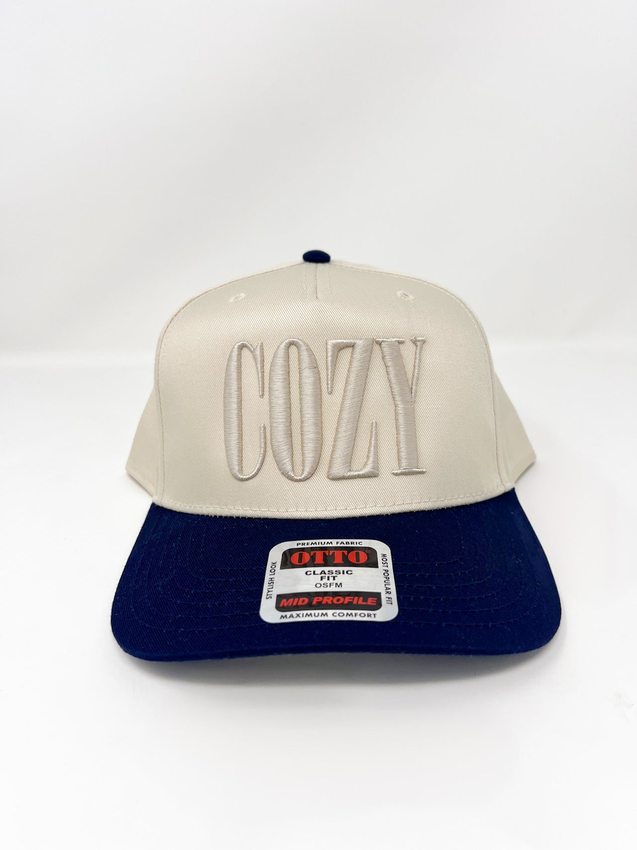 Cozy Tone Puff Hat- Navy