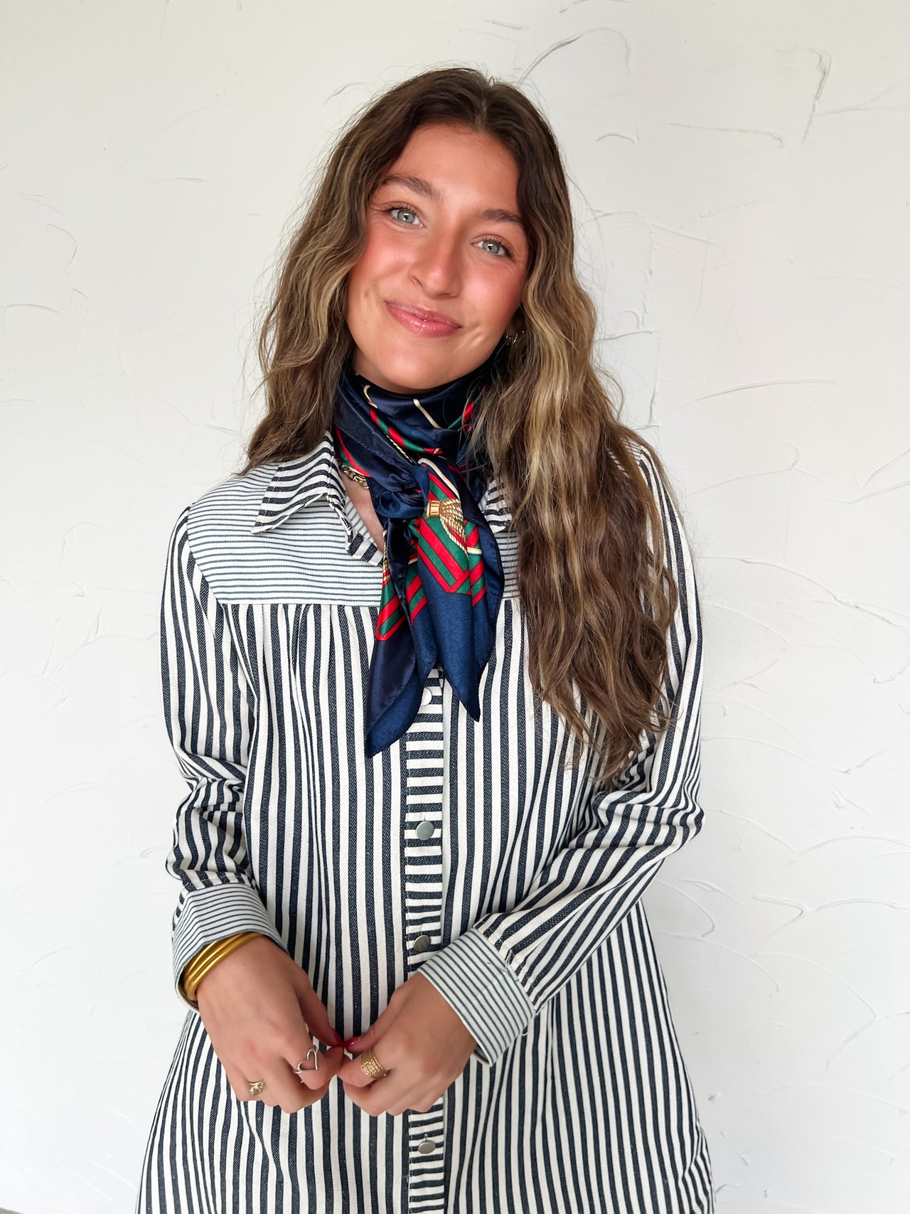 She's A Wild Card Multi Stripe Babydoll Dress