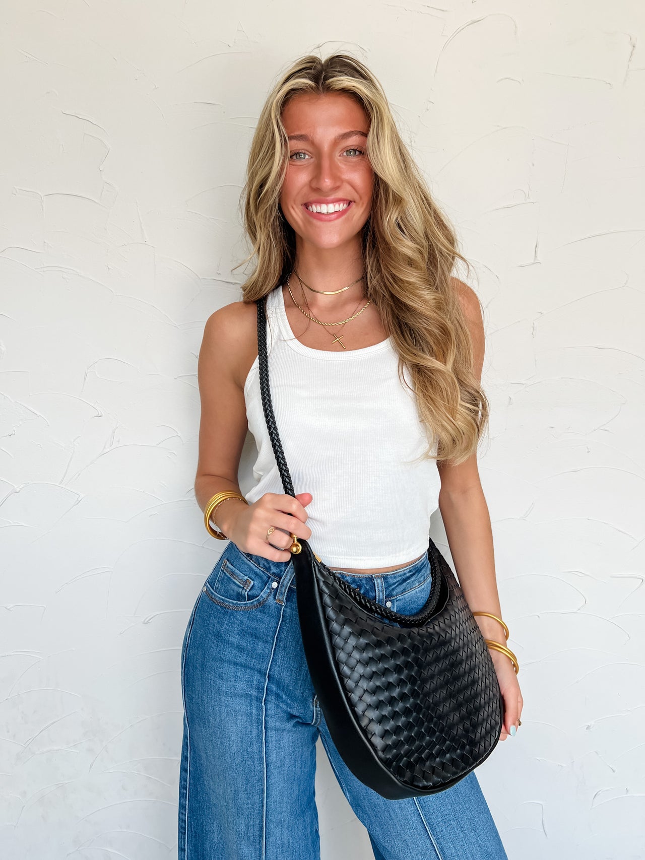 Kelsey Black Shoulder Bag