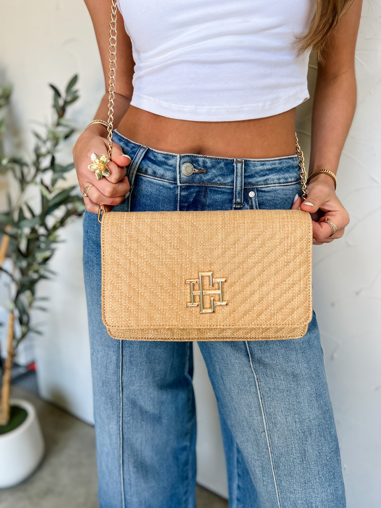 Bryn Clutch/Crossbody Natural VQ