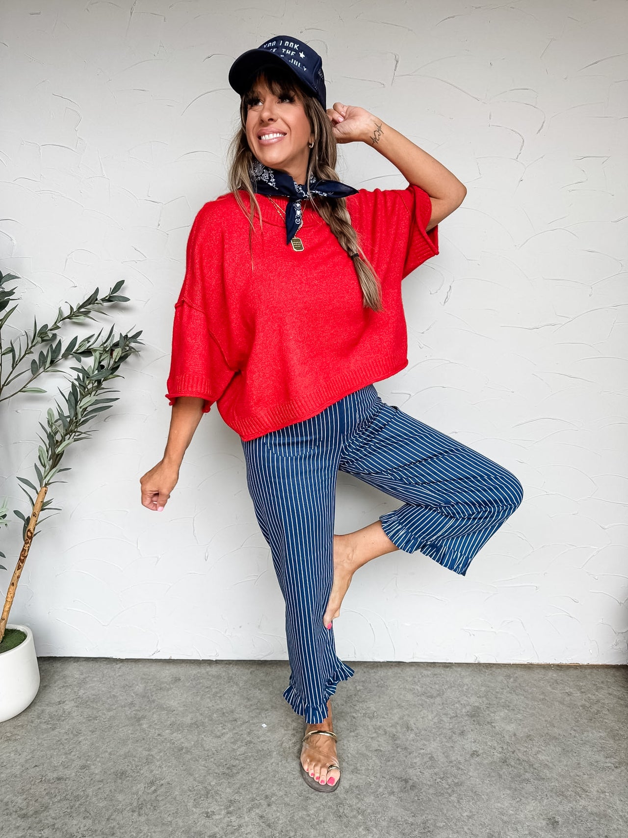 Pick Me Girl Knit Sweater- Red