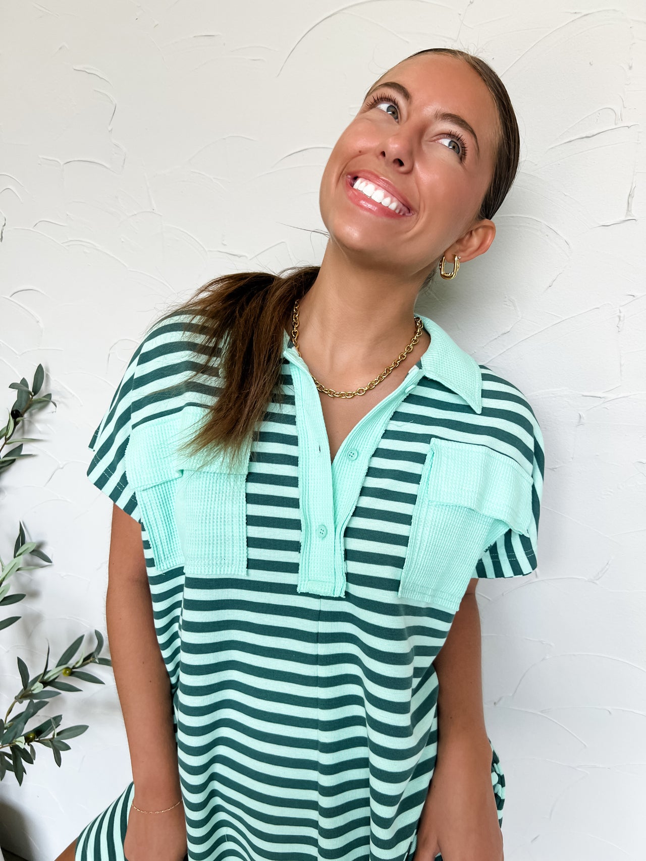 For All Occasions Striped Polo Dress