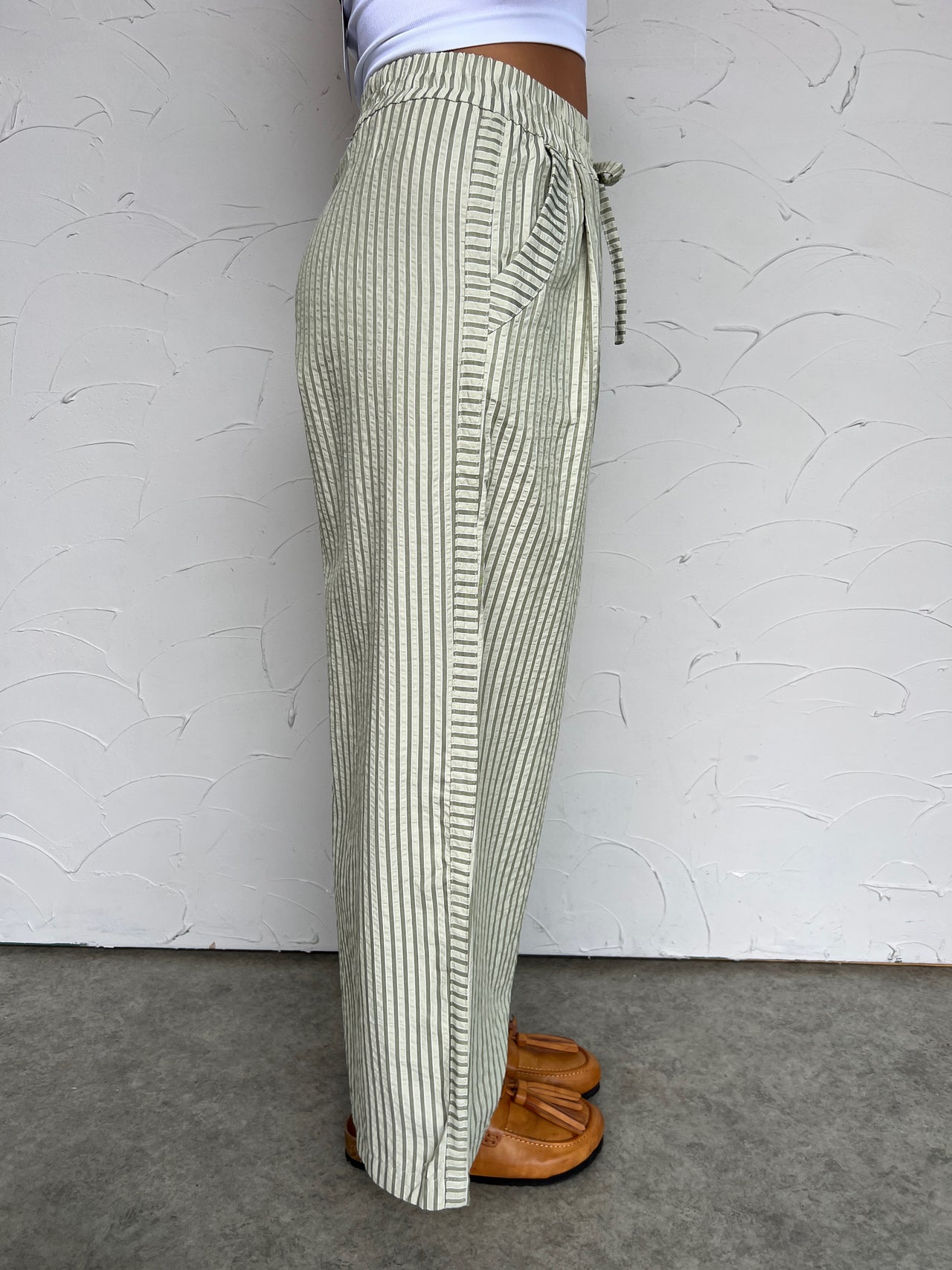 Couldn't Be Better Stripe Olive Pants
