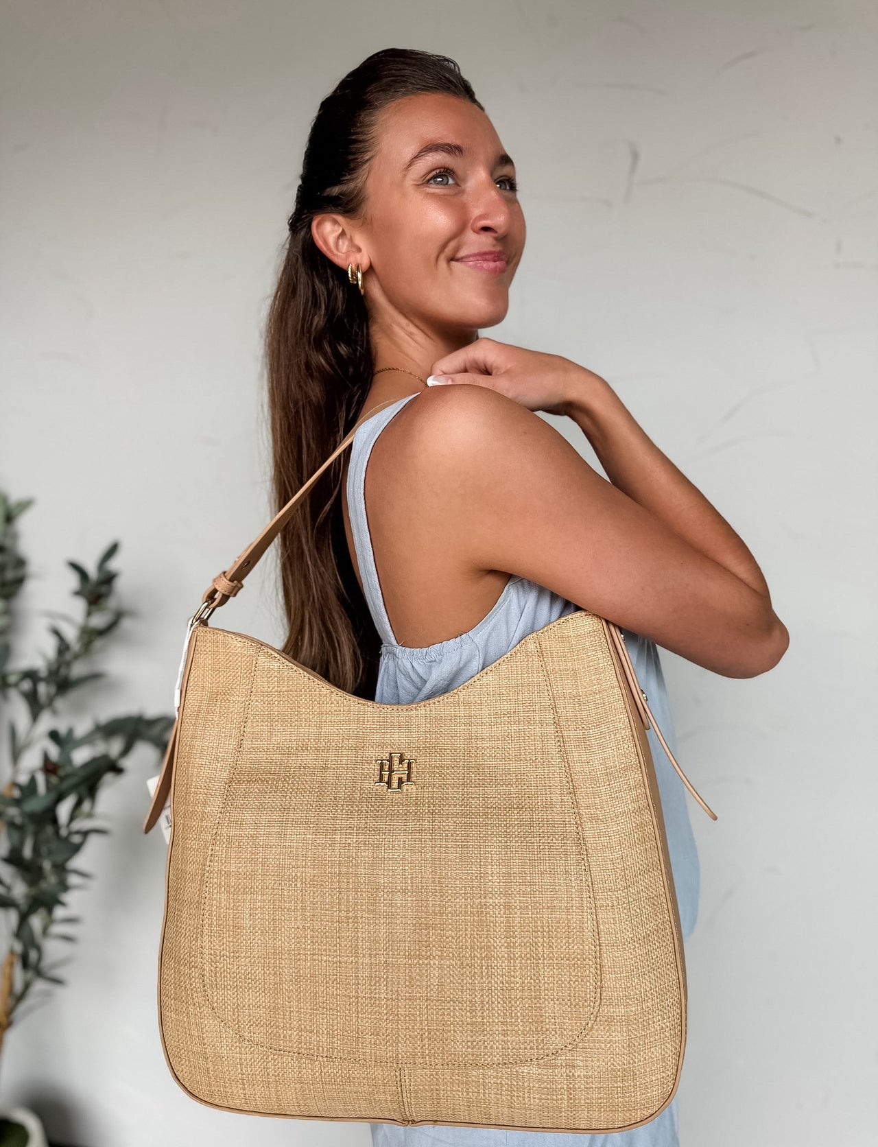 {CH} Hadlee Hobo Bag Natural
