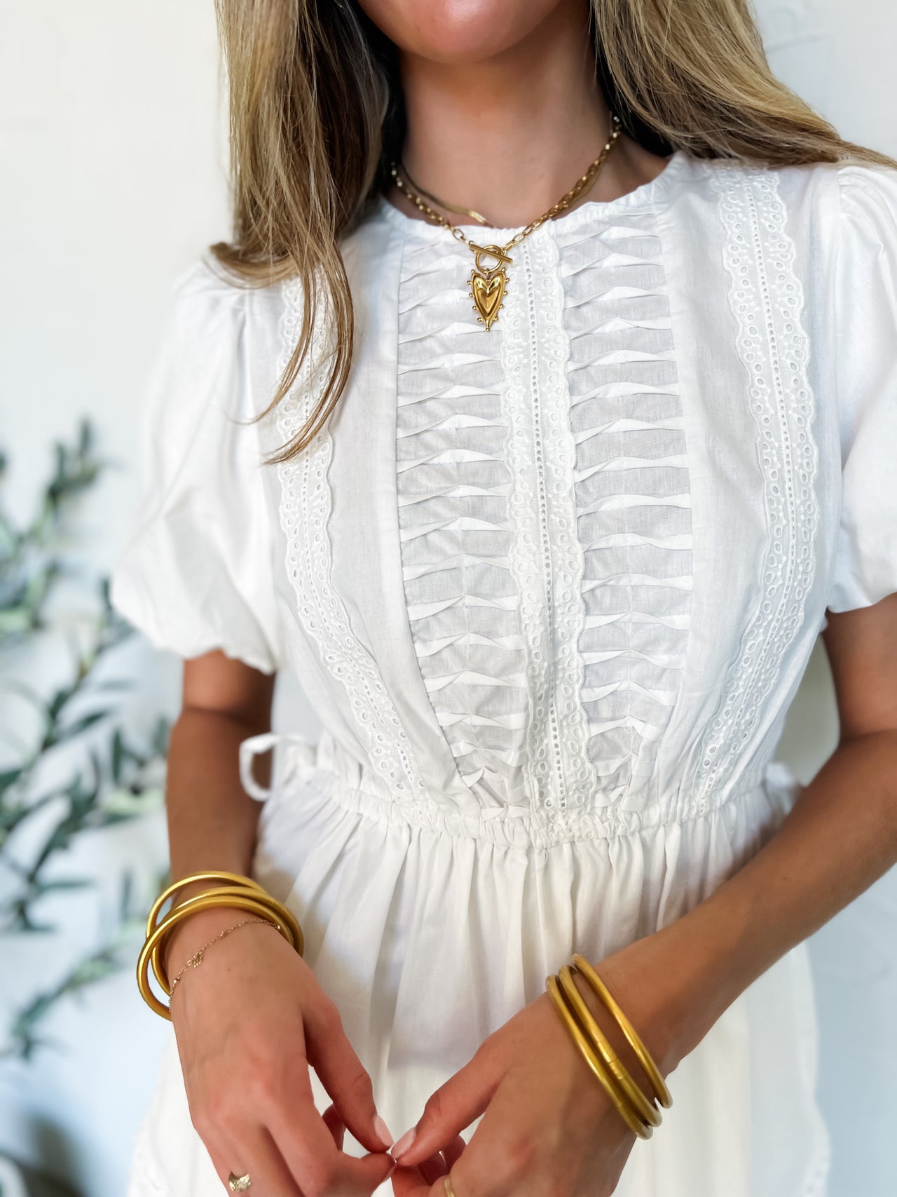 Falling For You Puff Sleeve Dress