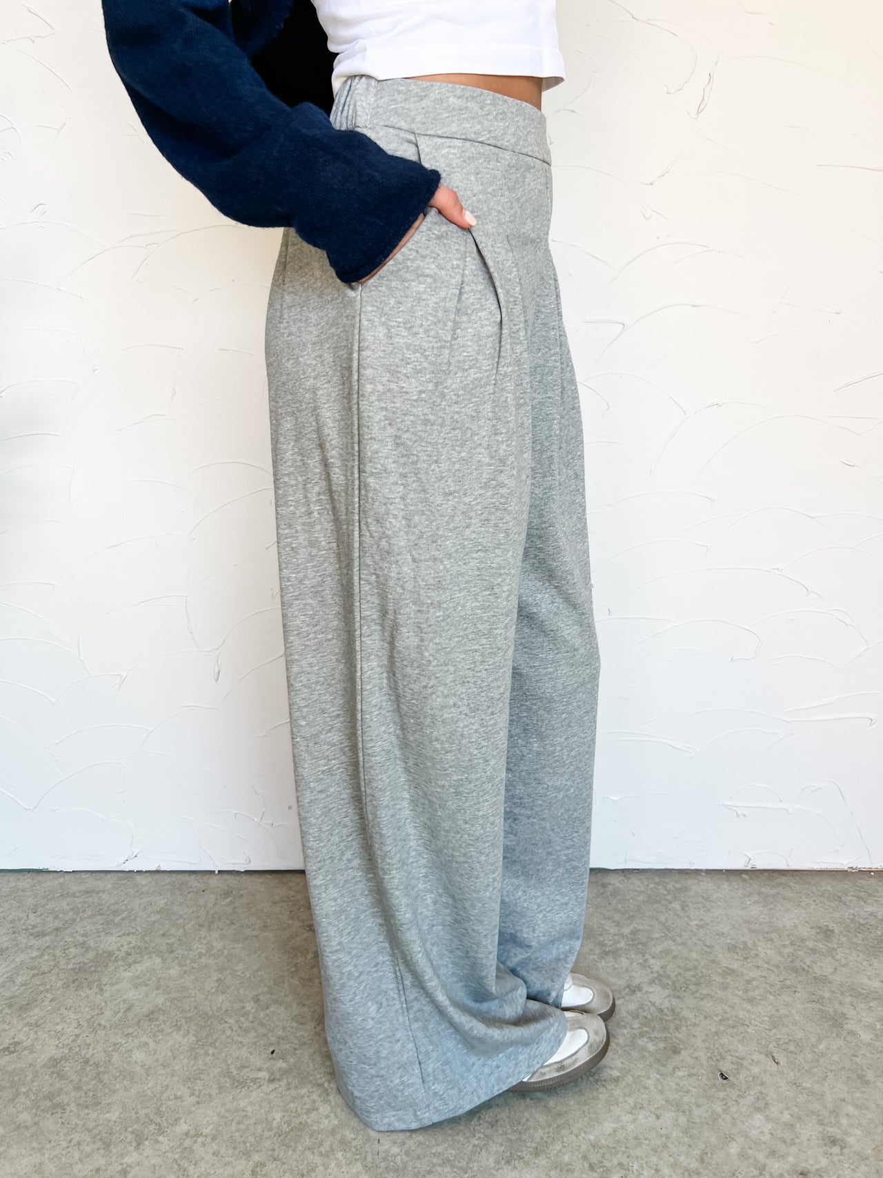 More Than Perfect Front Pleated Sweatpants