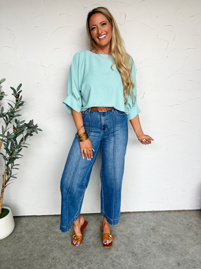 Written In Love Mint Top
