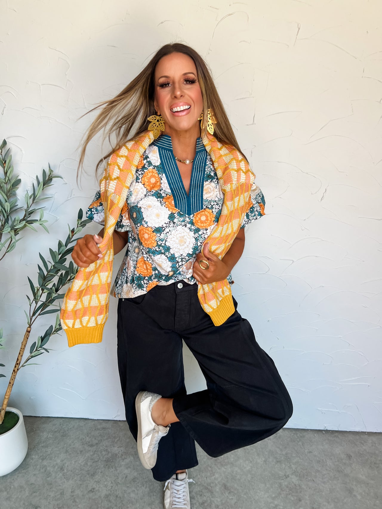 Sweet And Gentle Floral Puff Sleeve Top